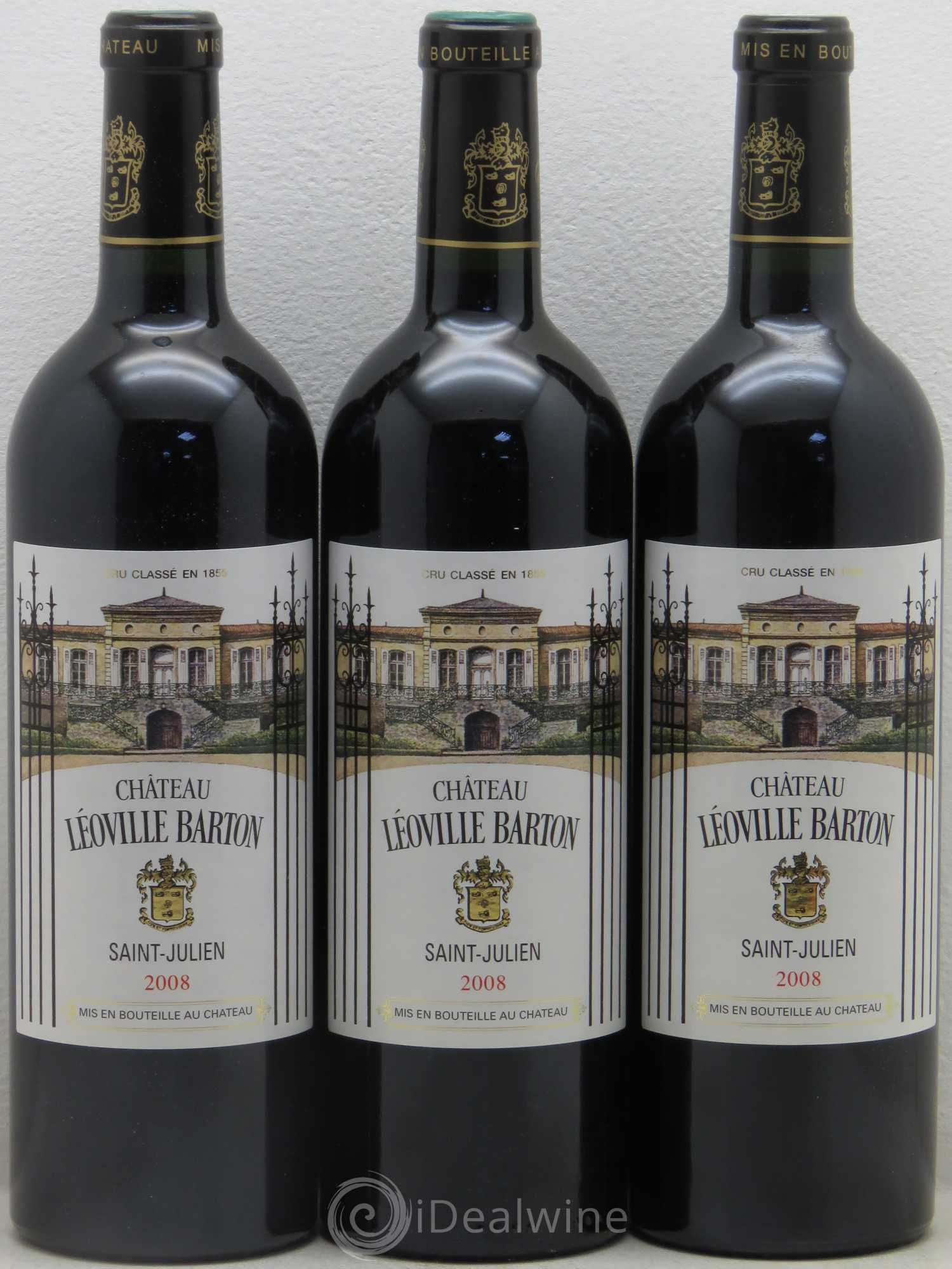 Château Léoville Barton 2ème Grand Cru Classé 2008 - Lot de 3 bouteilles - 0