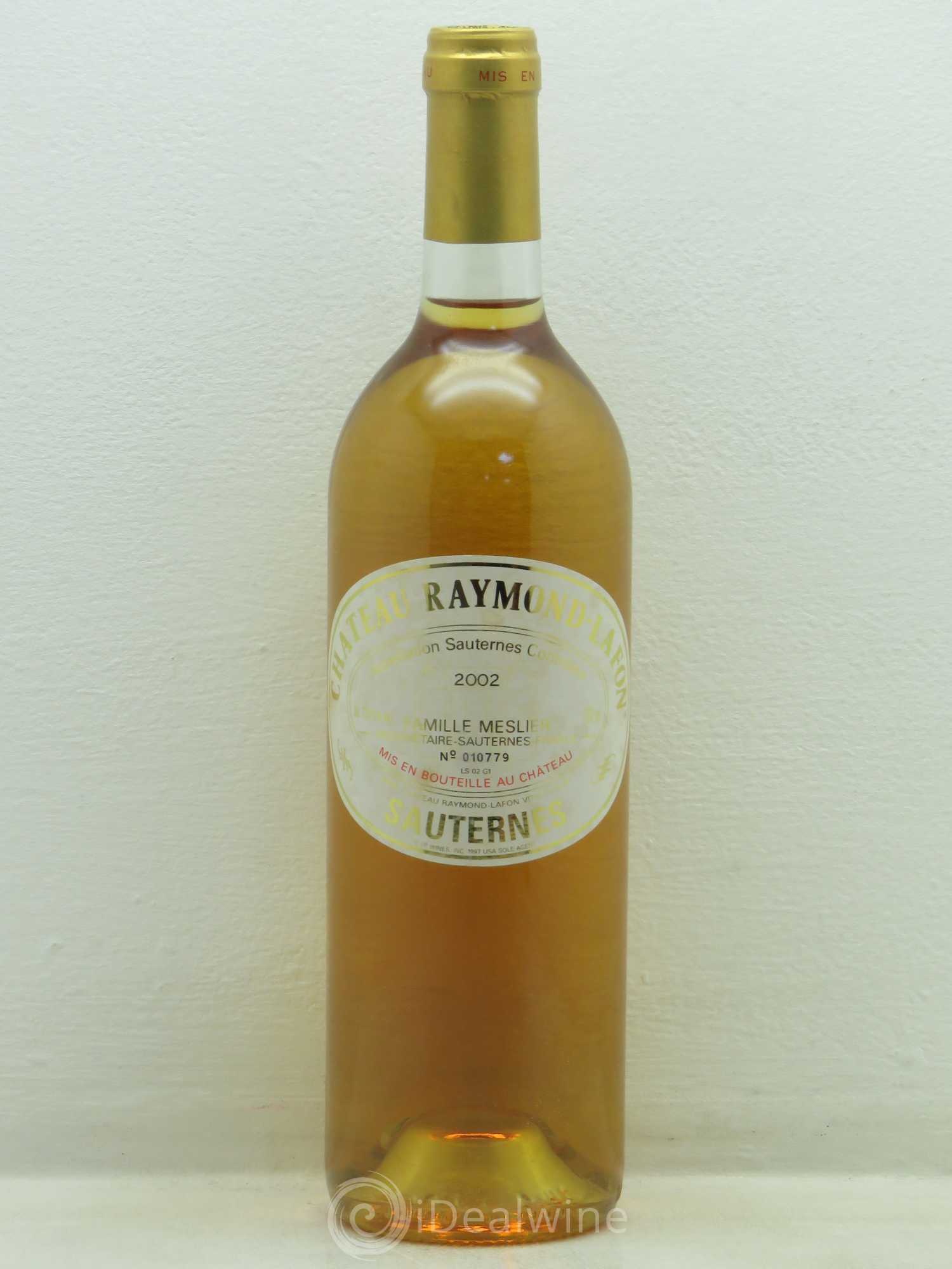 Château Raymond Lafon 2002 - Lot de 1 bouteille - 0