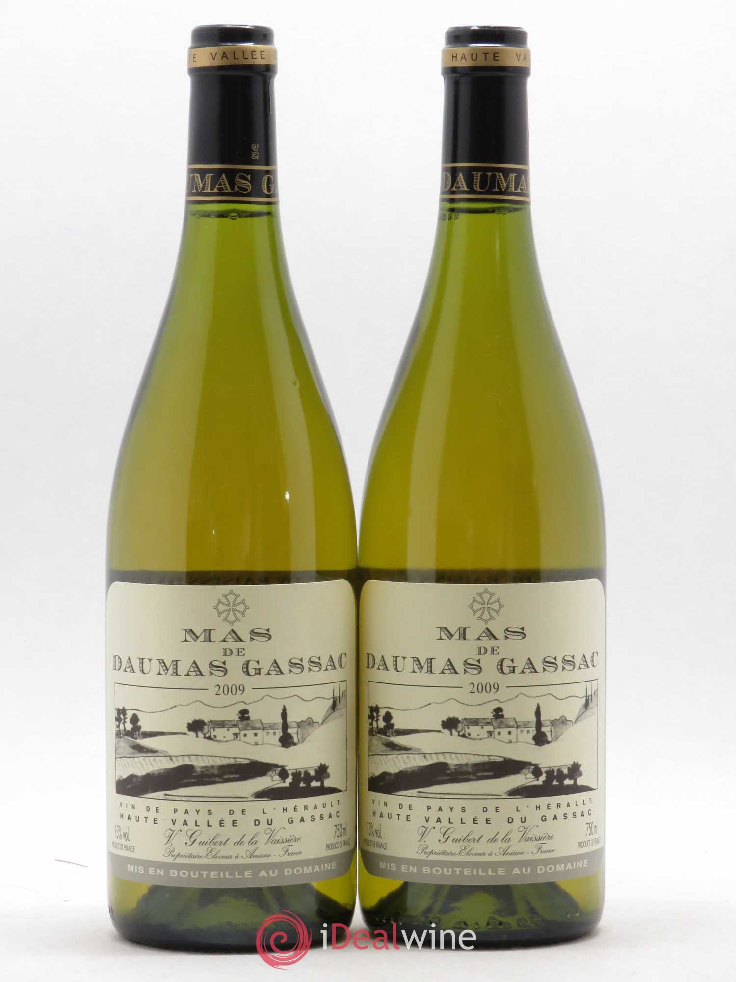 Saint-Guilhem-le-Désert - Cité d'Aniane Mas Daumas Gassac Famille Guibert de La Vaissière 2009 - Lot de 2 bouteilles - 0
