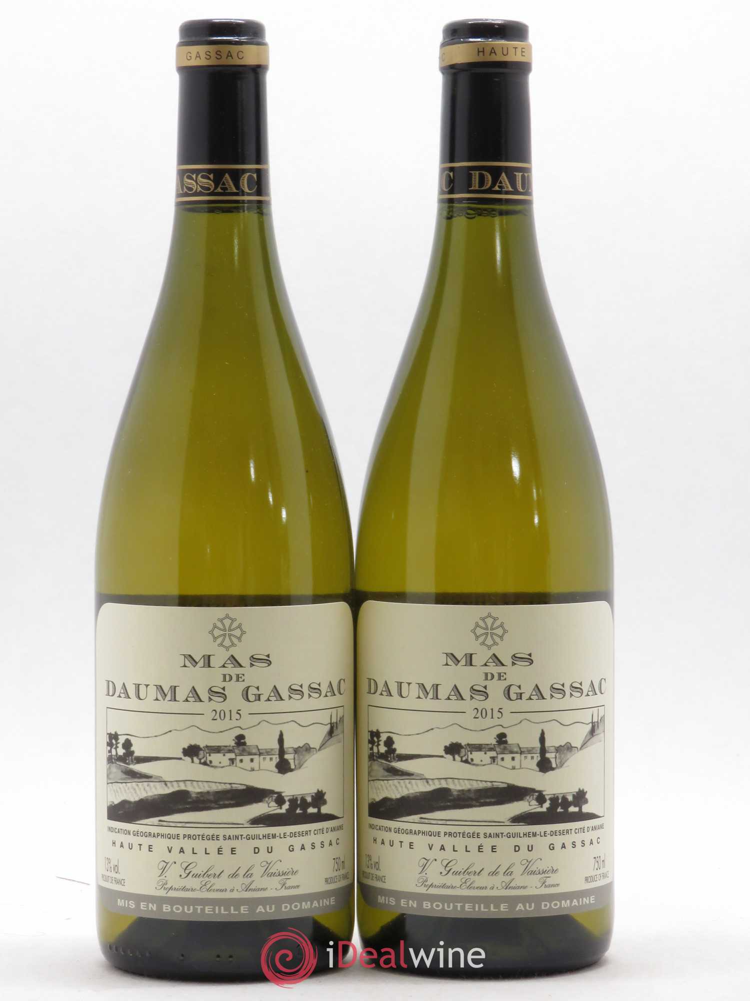 Saint-Guilhem-le-Désert - Cité d'Aniane Mas Daumas Gassac Famille Guibert de La Vaissière 2015 - Lot de 2 bouteilles - 0