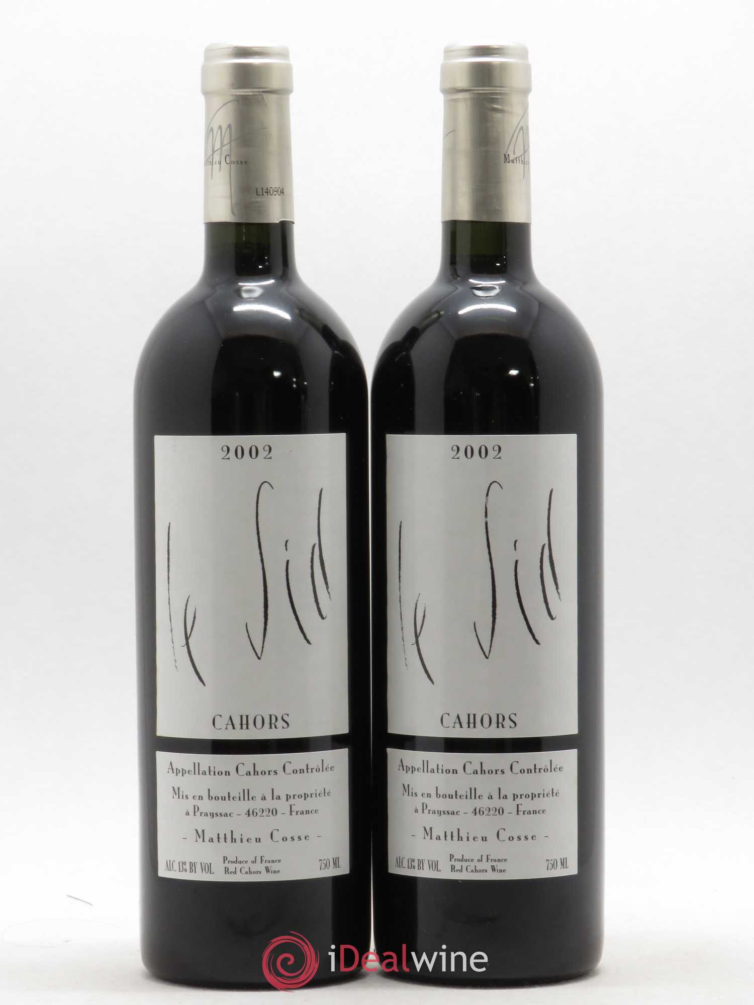 Cahors Le Sid Cosse-Maisonneuve (Domaine) 2002 - Lot de 2 bouteilles - 0