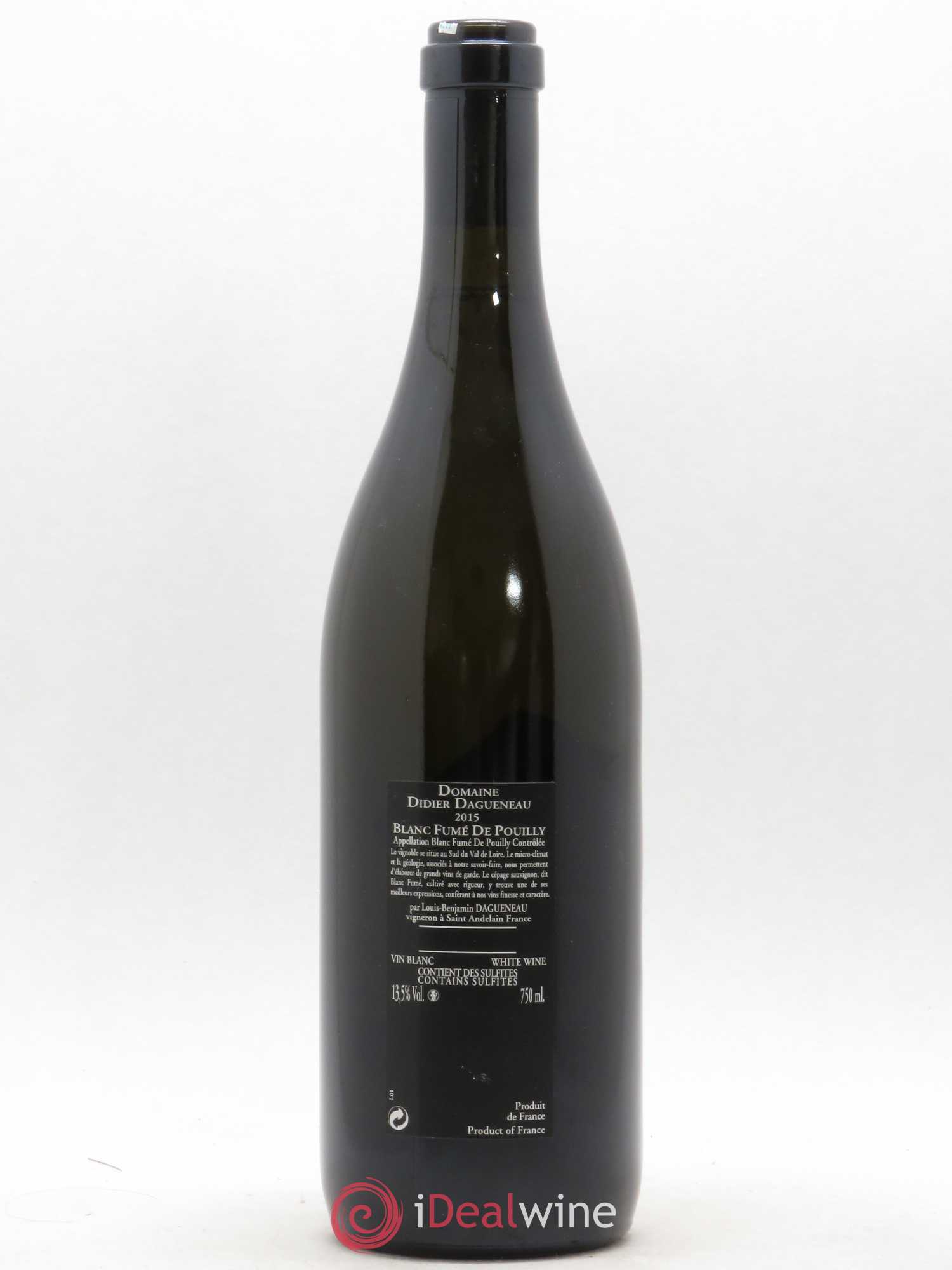 Vin de France (anciennement Pouilly-Fumé) Silex Dagueneau (Domaine Didier - Louis-Benjamin) 2015 - Lot de 1 bouteille - 1