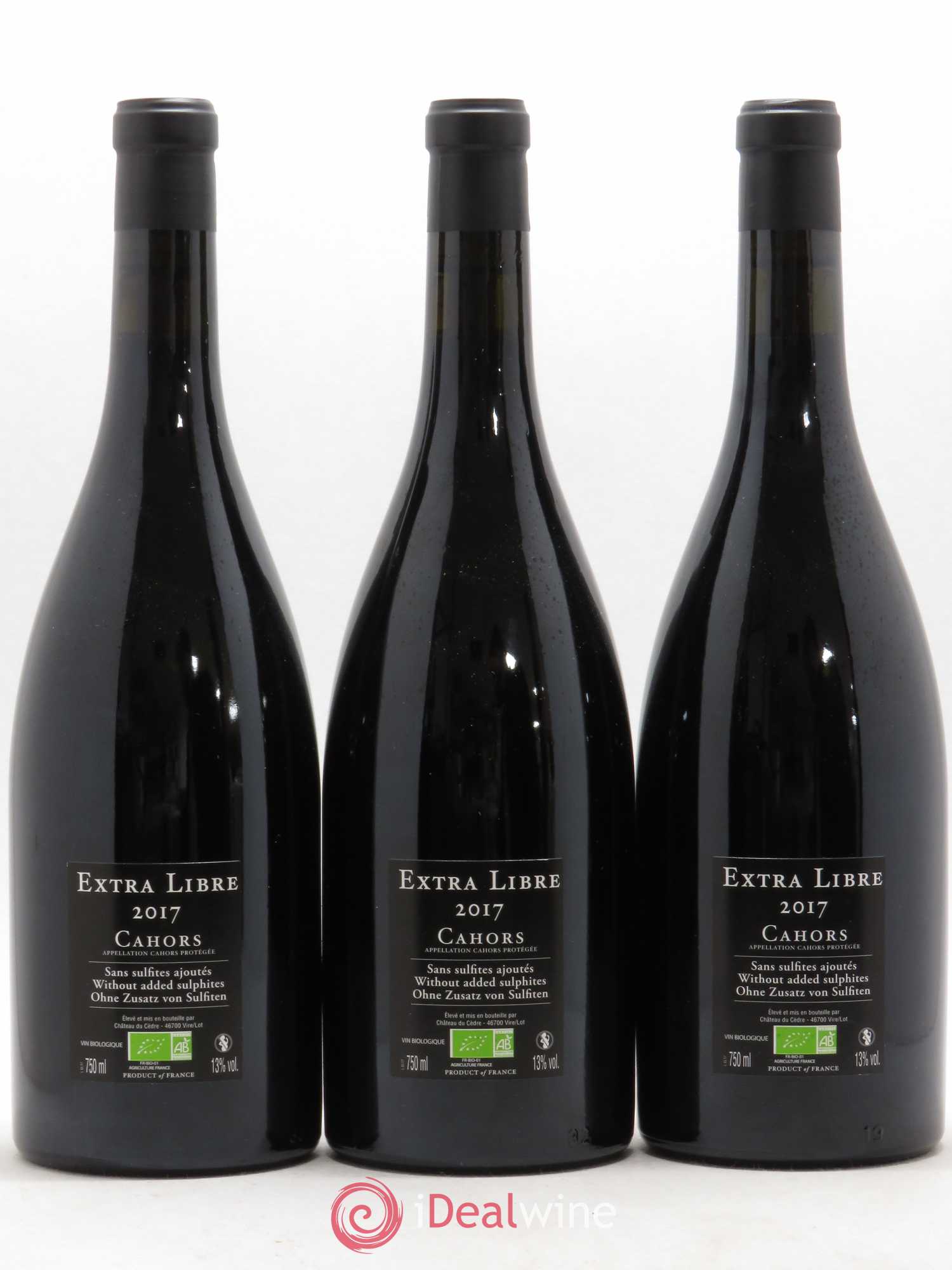 Cahors Château du Cèdre Extra Libre Pascal et Jean-Marc Verhaeghe 2017 - Lot de 6 bouteilles - 2
