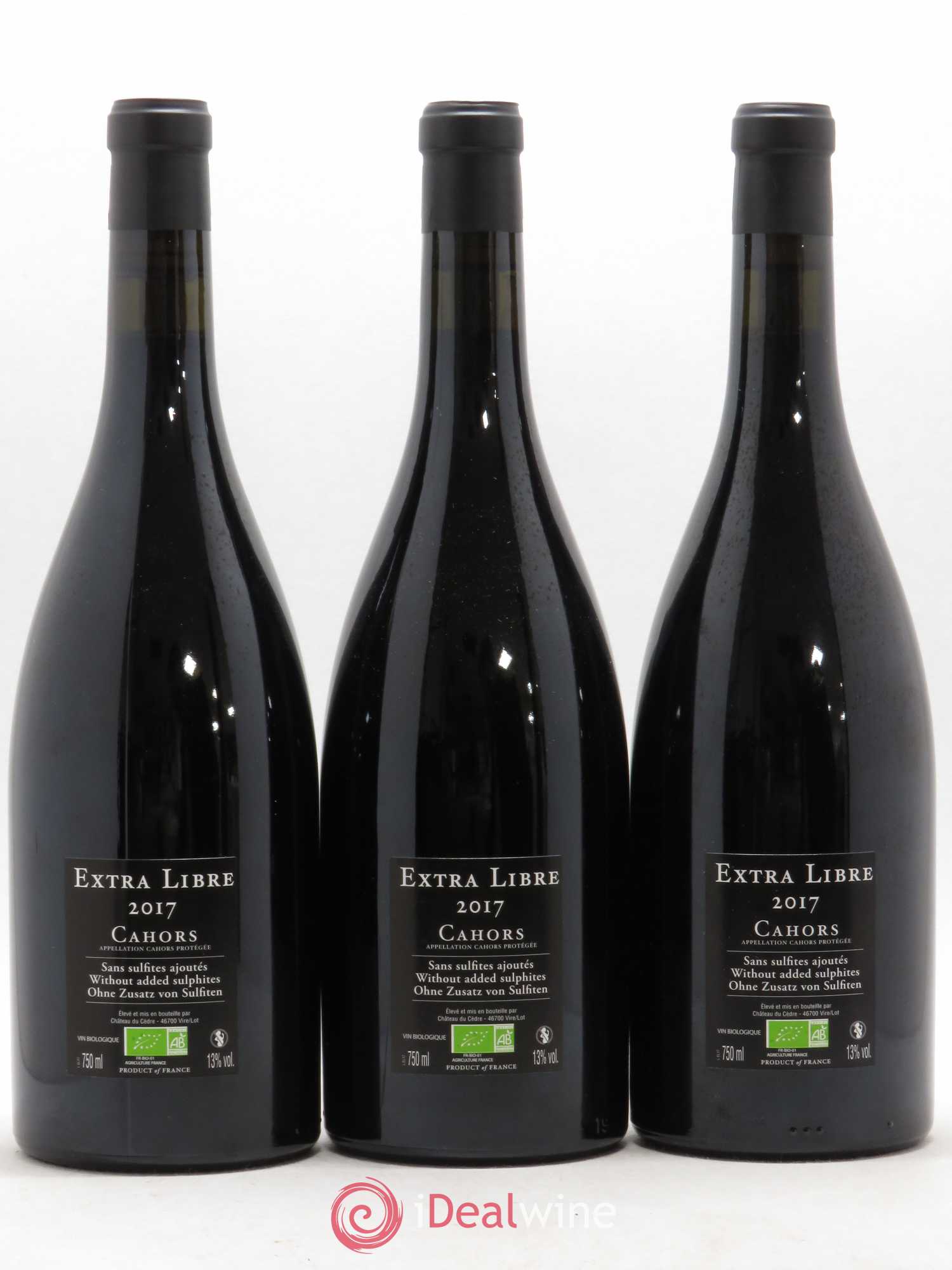 Cahors Château du Cèdre Extra Libre Pascal et Jean-Marc Verhaeghe 2017 - Lot de 6 bouteilles - 4