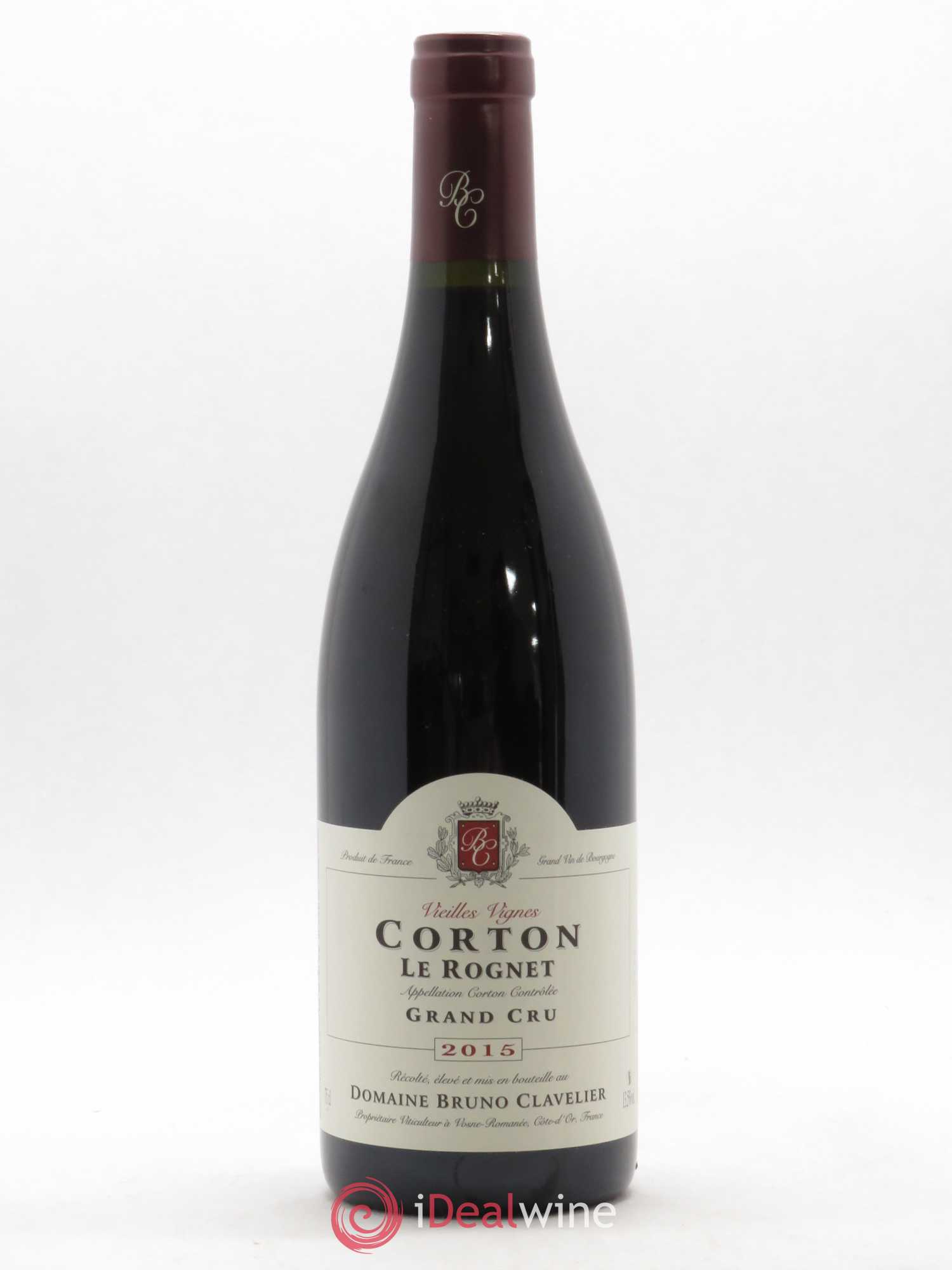 Corton Grand Cru Le Rognet vieilles vignes Bruno Clavelier 2015 - Posten von 1 Flasche - 0
