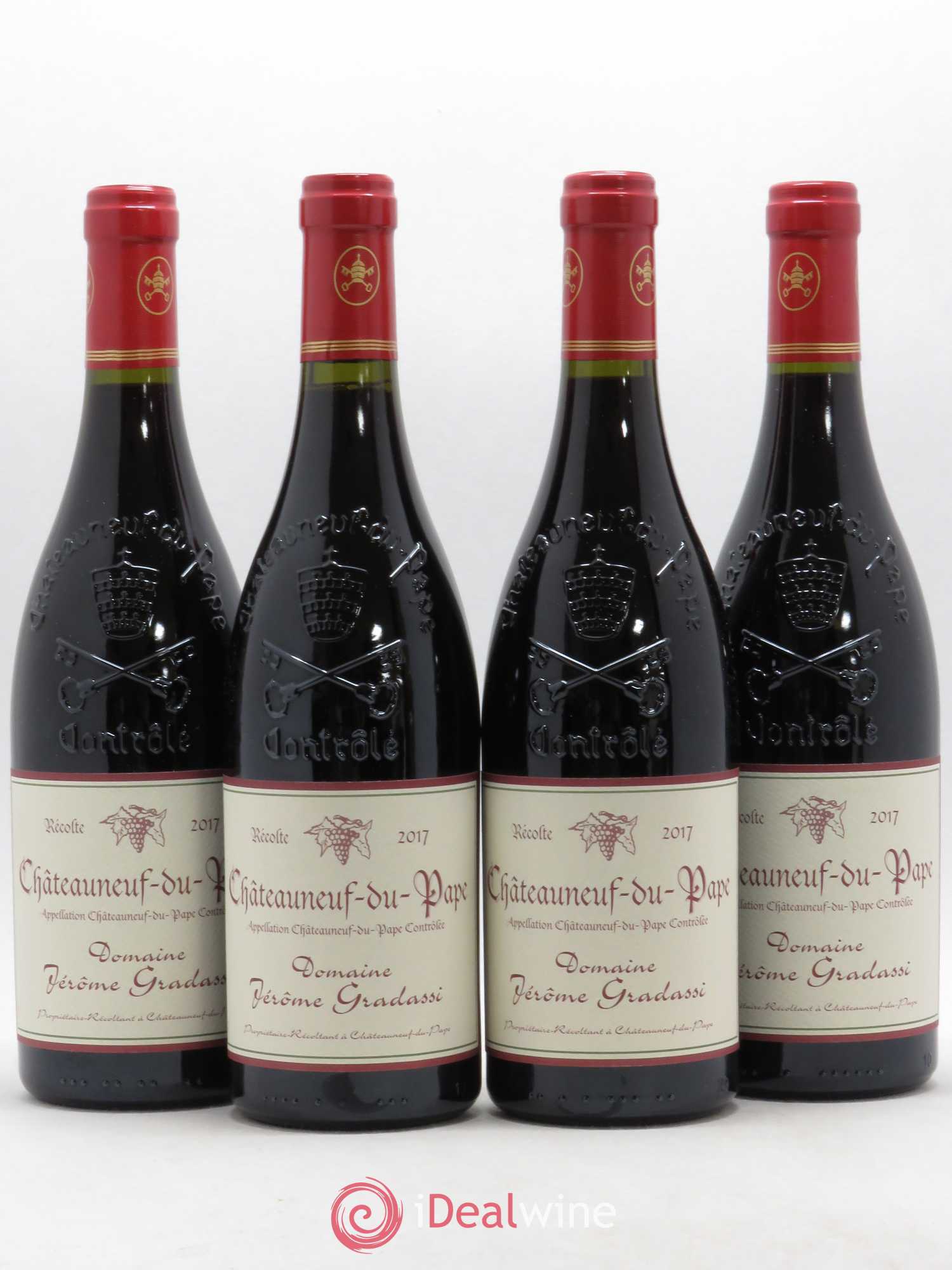 Châteauneuf-du-Pape Jérome Gradassi 2017 - Lot de 4 bouteilles - 0