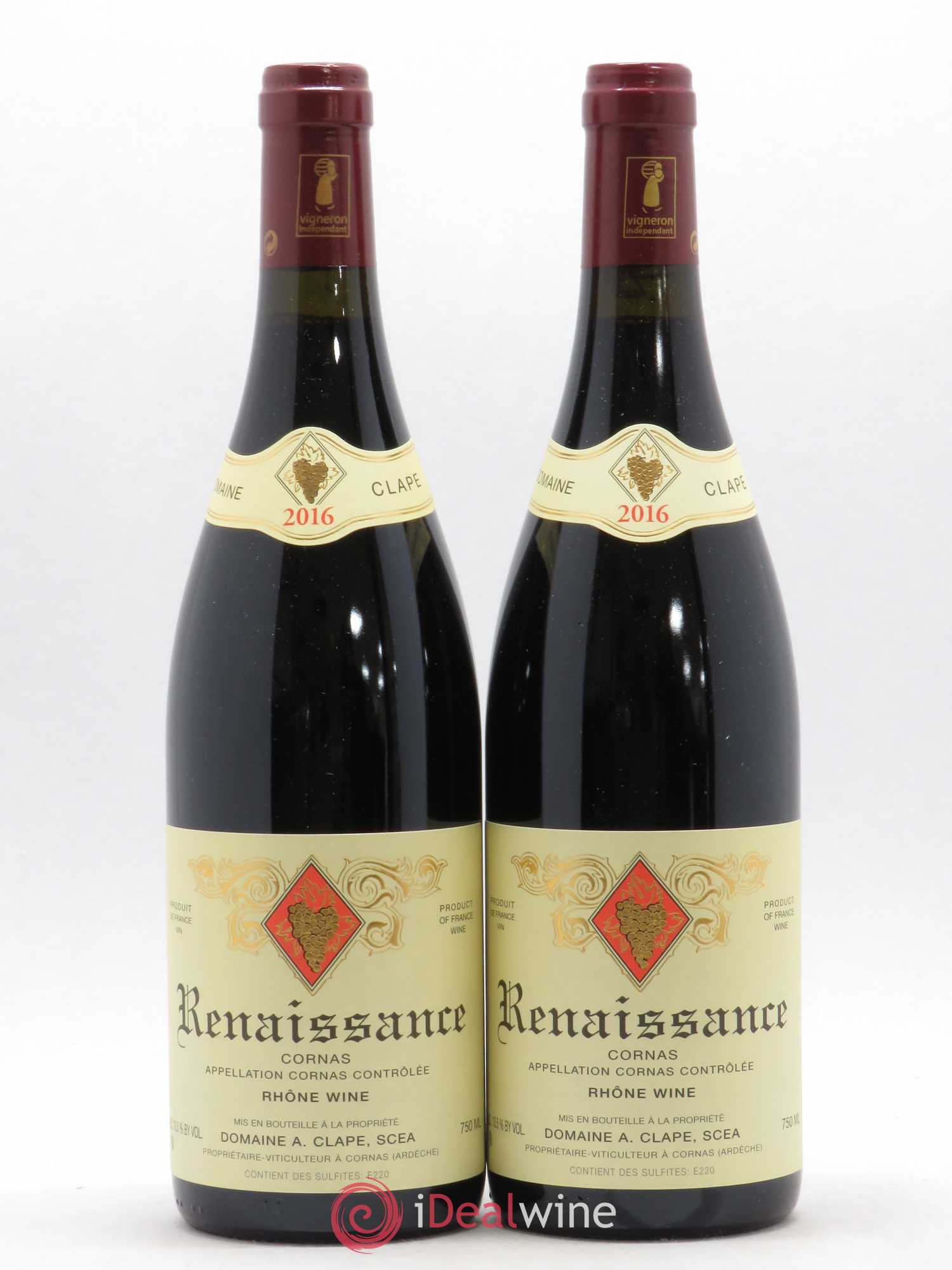 Cornas Renaissance Auguste Clape 2016 - Lot de 2 bouteilles - 0