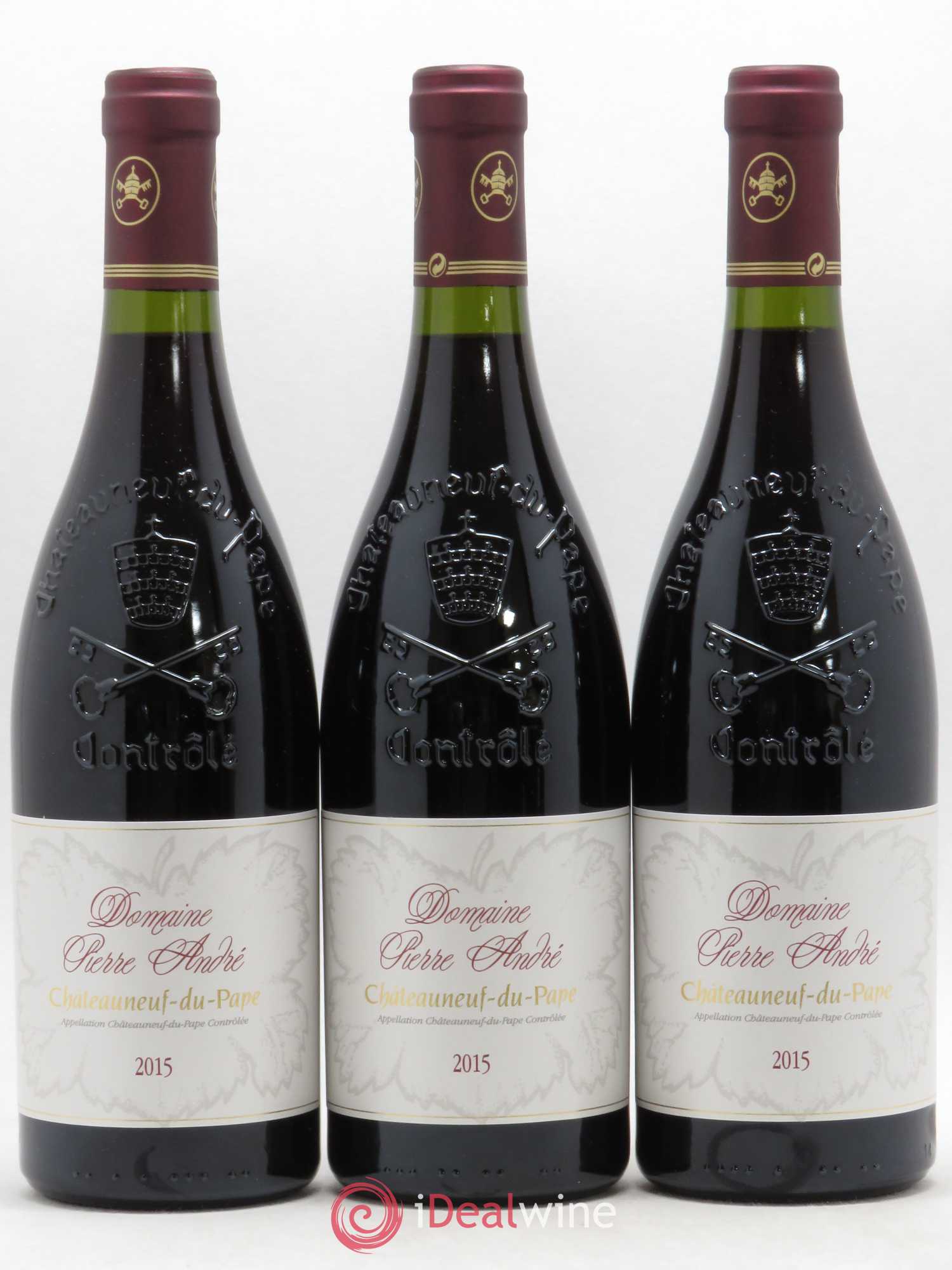 Châteauneuf-du-Pape Pierre André (Domaine) 2015 - Lot de 3 bouteilles - 0