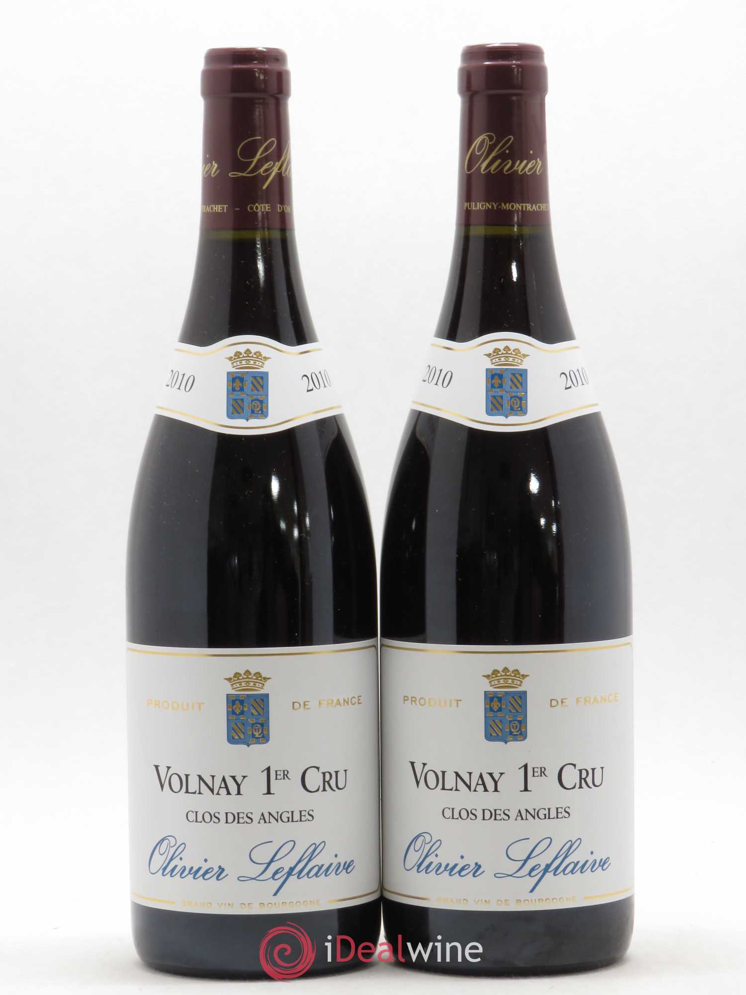 Volnay 1er Cru Clos des Angles Olivier Leflaive 2010 - Lot de 2 bouteilles - 0