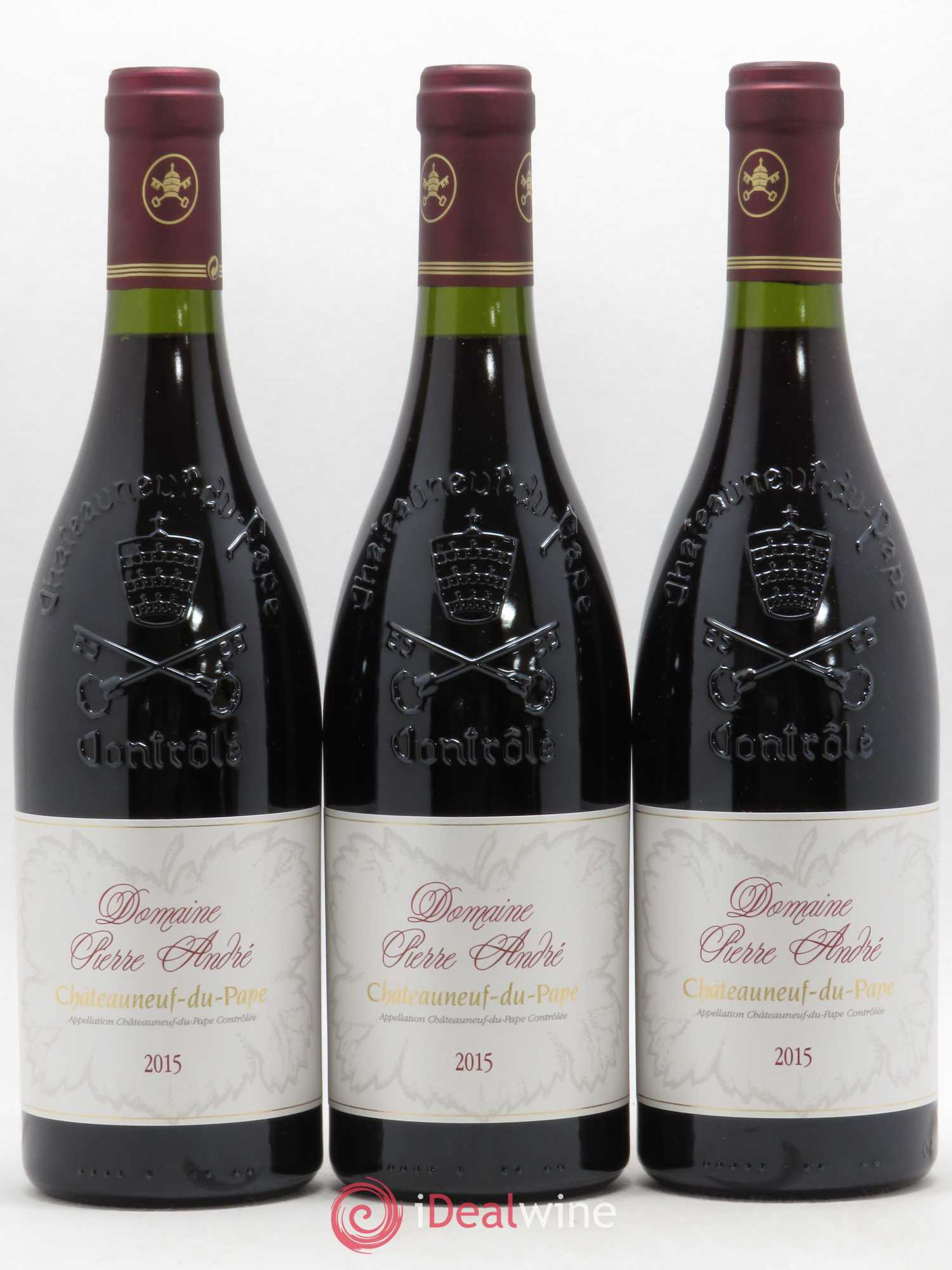Châteauneuf-du-Pape Pierre André (Domaine) 2015 - Lot de 3 bouteilles - 0