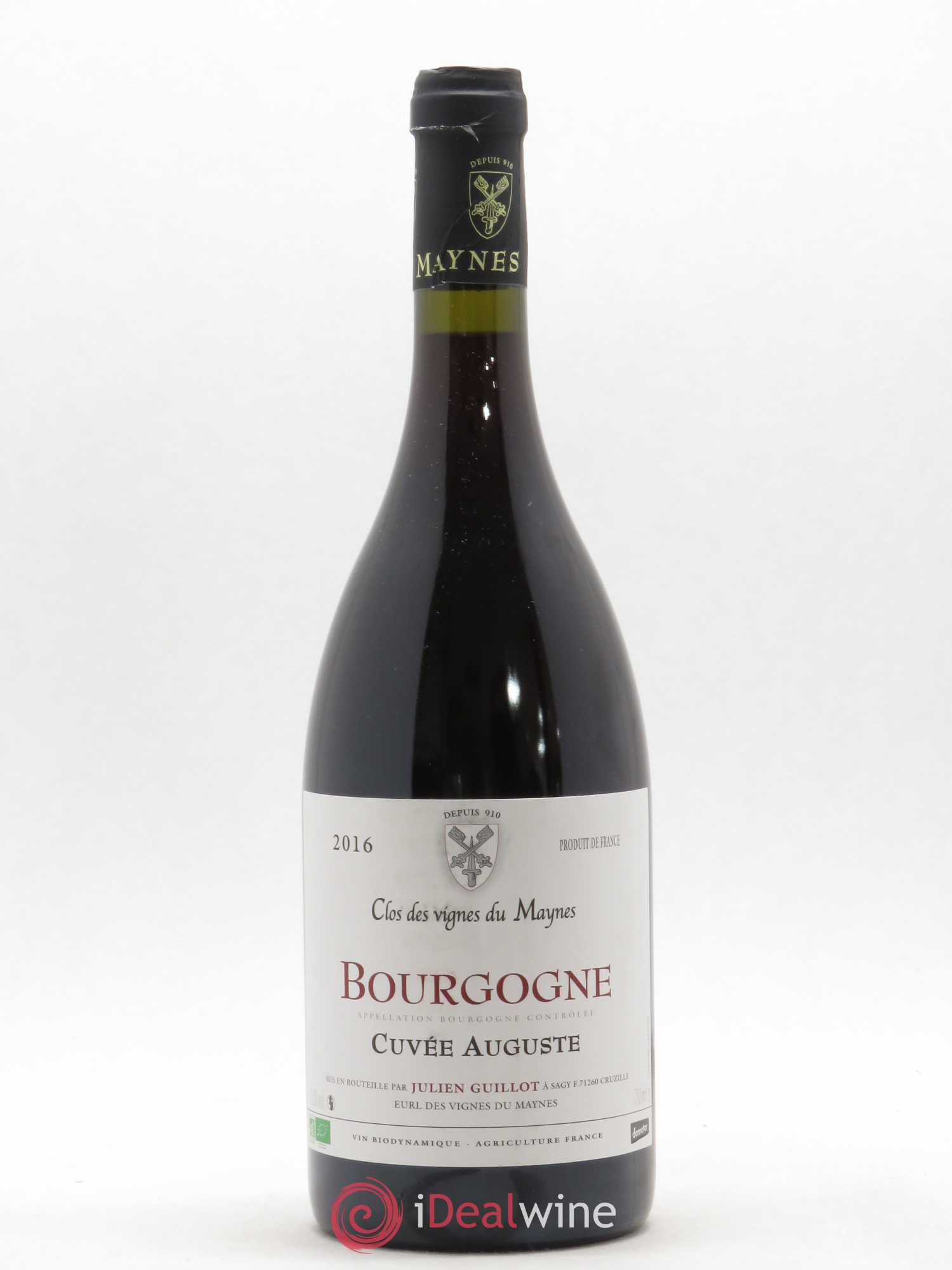 Bourgogne Cuvée Auguste Les Vignes du Maynes 2016 - Lot de 1 bouteille - 0