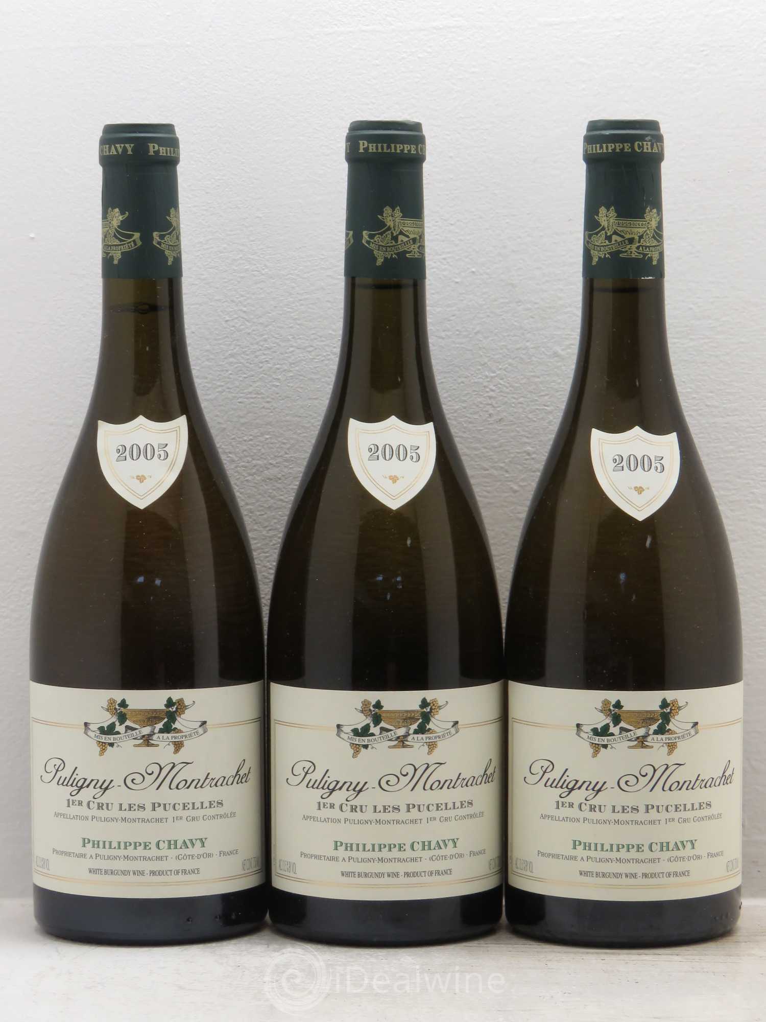 Puligny-Montrachet 1er Cru Les Pucelles Alain Chavy 2005 - Lot de 3 bouteilles - 0