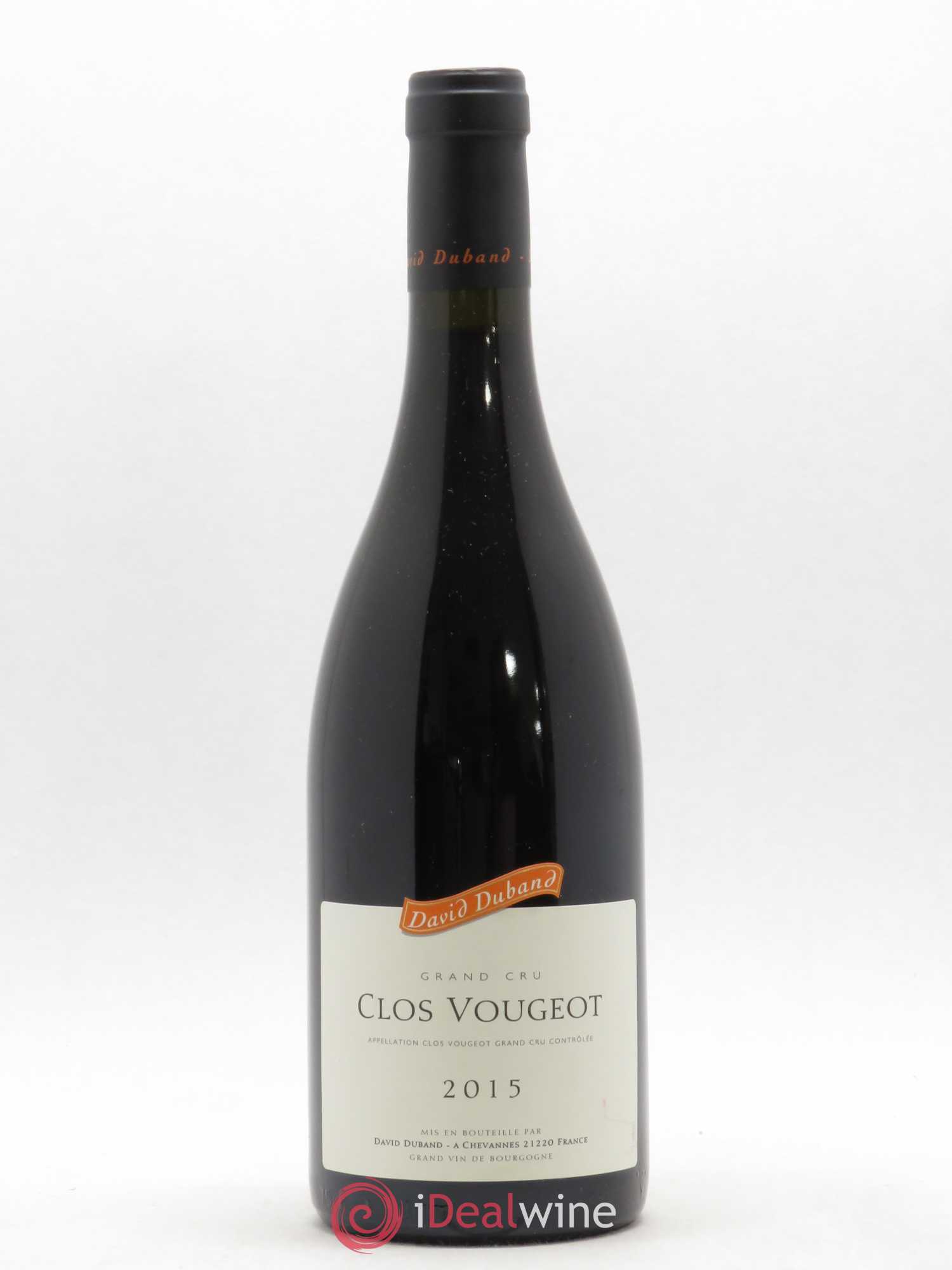 Clos de Vougeot Grand Cru David Duband (Domaine) 2015 - Lot de 1 bouteille - 0