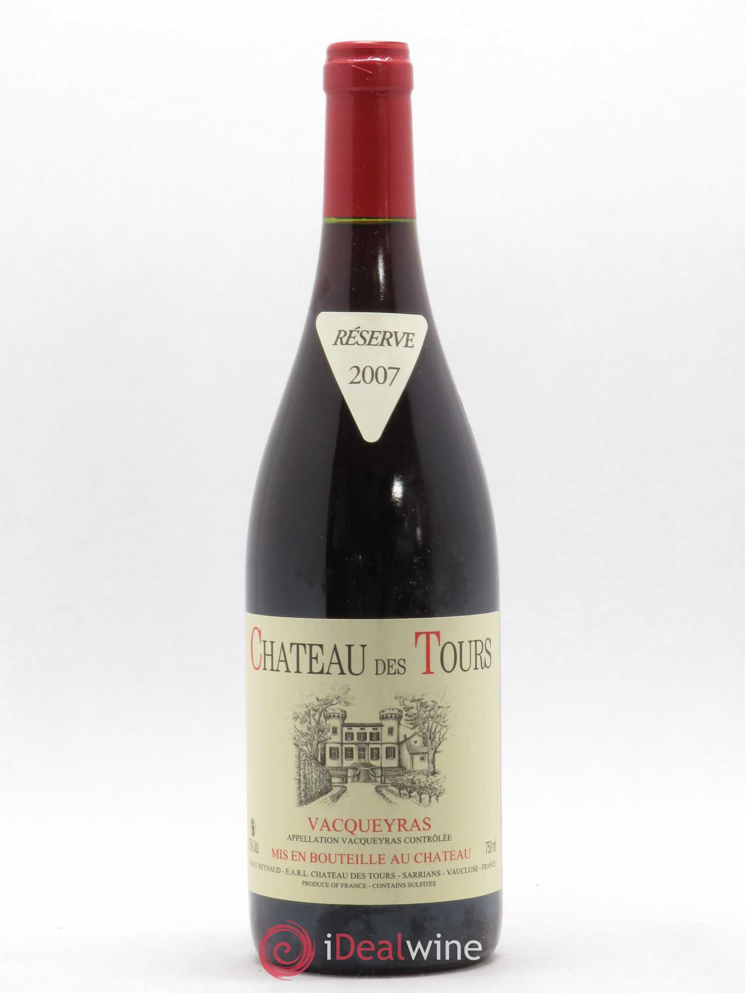 Vacqueyras Château des Tours Emmanuel Reynaud 2007 - Lot de 1 bouteille - 0