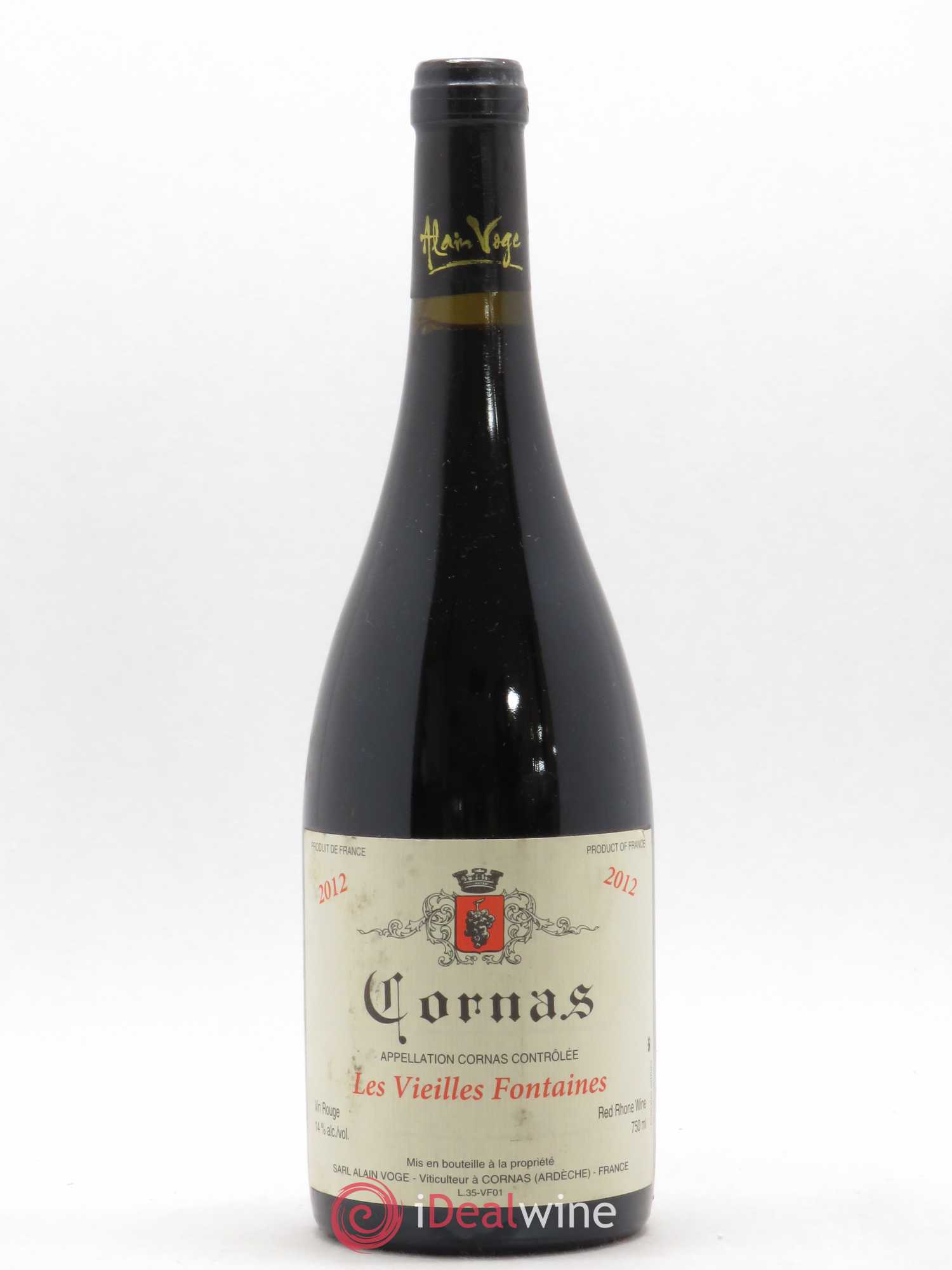 Cornas Les Vieilles Fontaines Alain Voge (Domaine) 2012 - Lot de 1 bouteille - 0