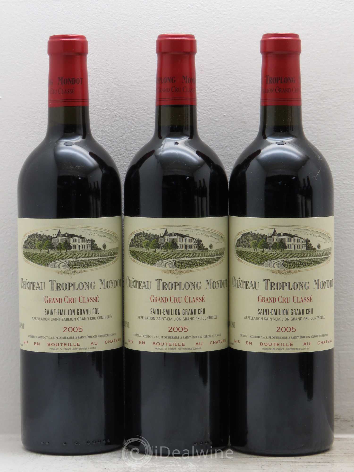 Château Troplong Mondot 1er Grand Cru Classé B 2005 - Lot de 6 bouteilles - 1