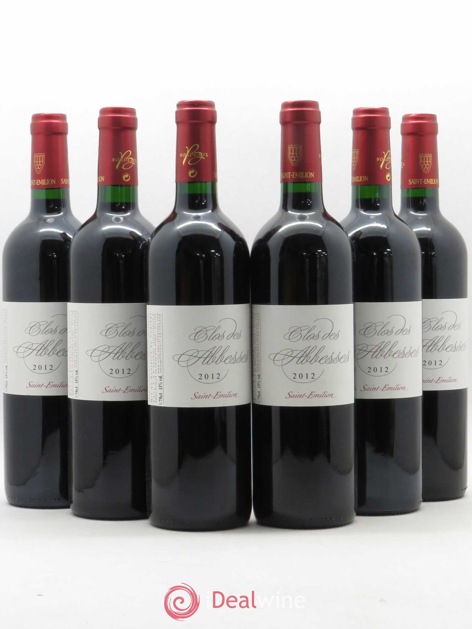 Saint-Émilion Clos des Abbesses 2012 - Posten von 6 Flaschen - 0
