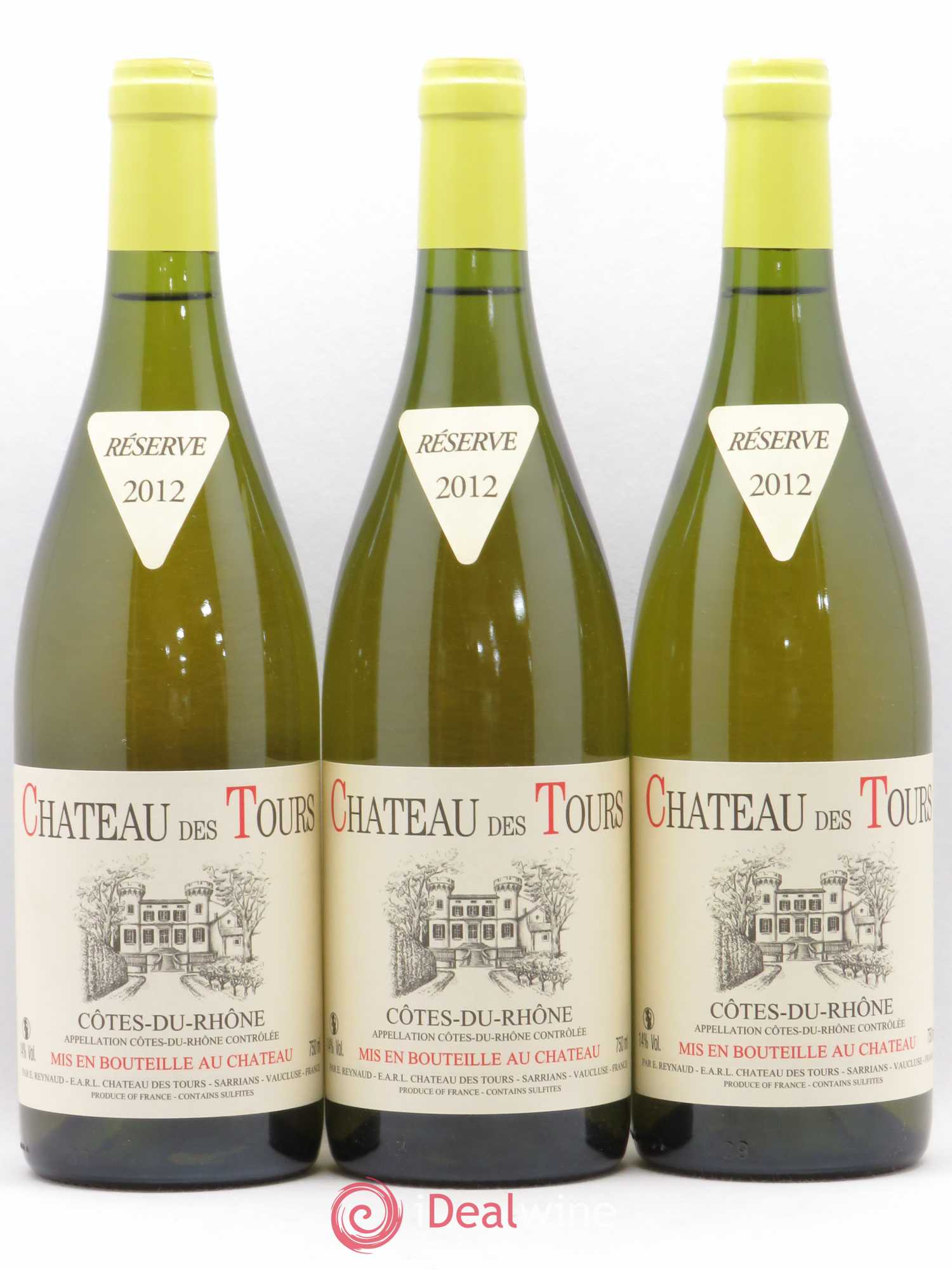 Côtes-du-Rhône Château des Tours Emmanuel Reynaud 2012 - Lot de 3 bouteilles - 0
