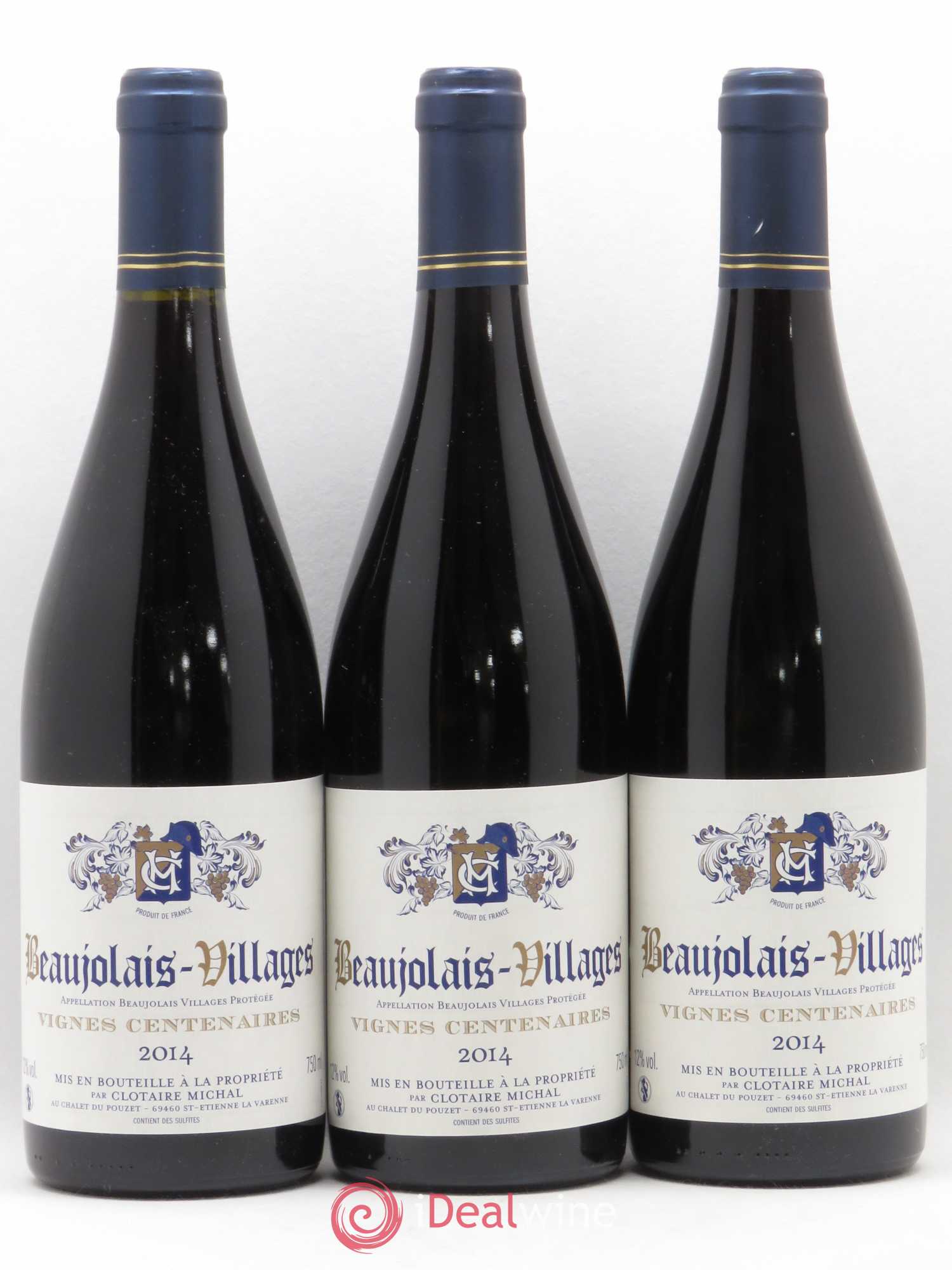 Beaujolais Vignes centenaires Domaine Clotaire Michal 2014 - Posten von 3 Flaschen - 0
