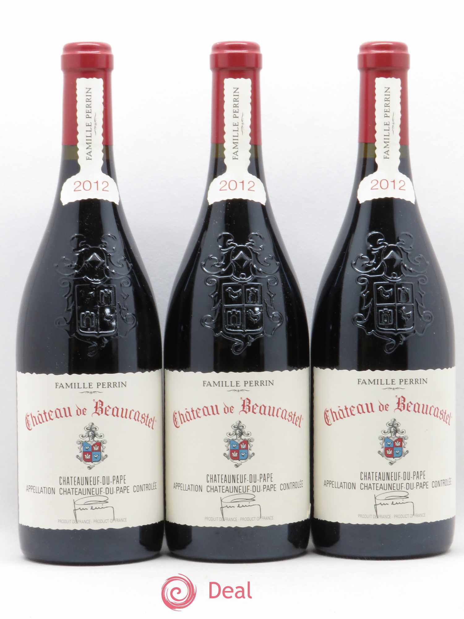 Châteauneuf-du-Pape Château de Beaucastel Famille Perrin 2012 - Lot de 3 bouteilles - 0