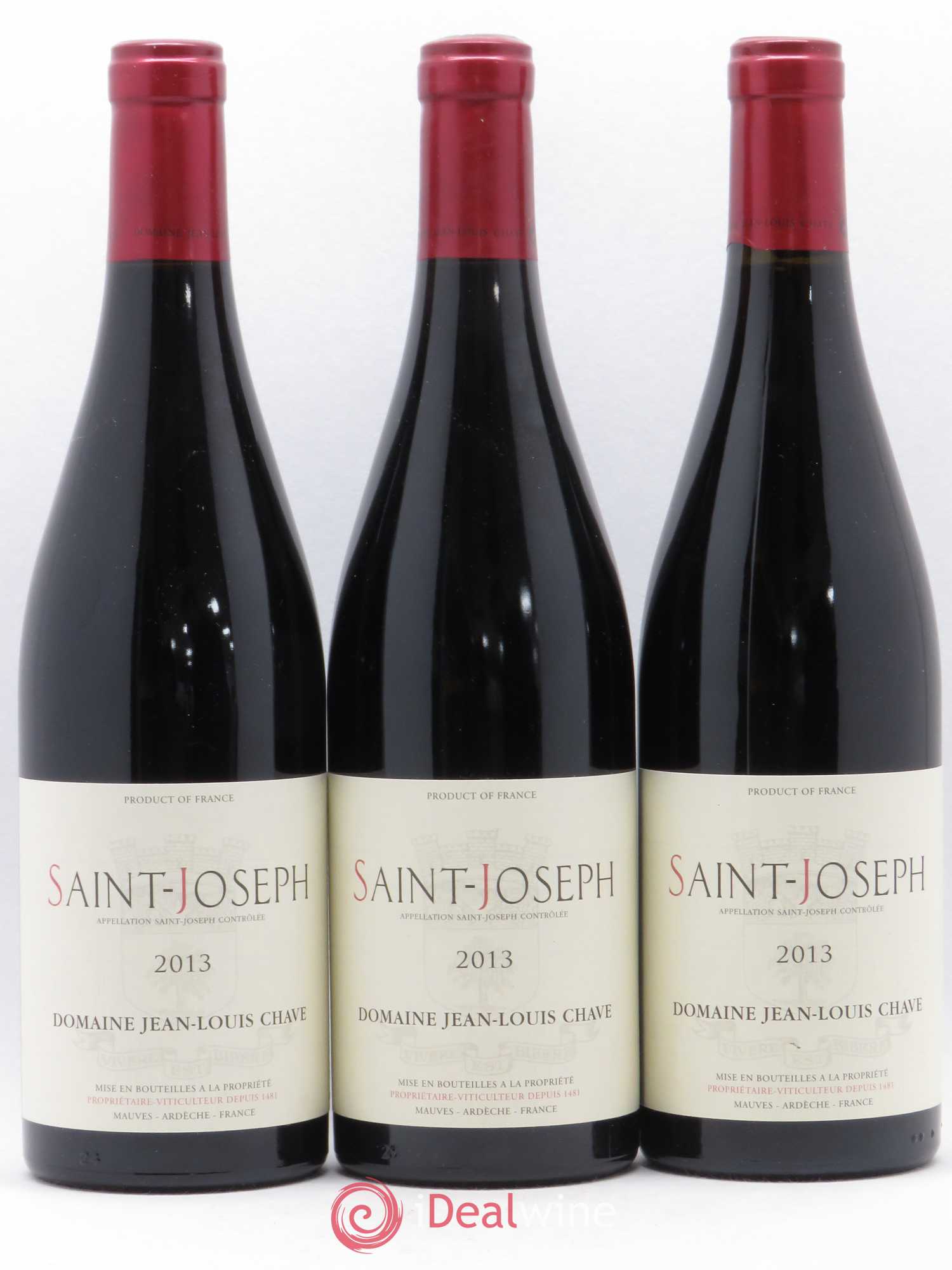 Saint-Joseph Jean-Louis Chave 2013 - Lot de 3 bouteilles - 0