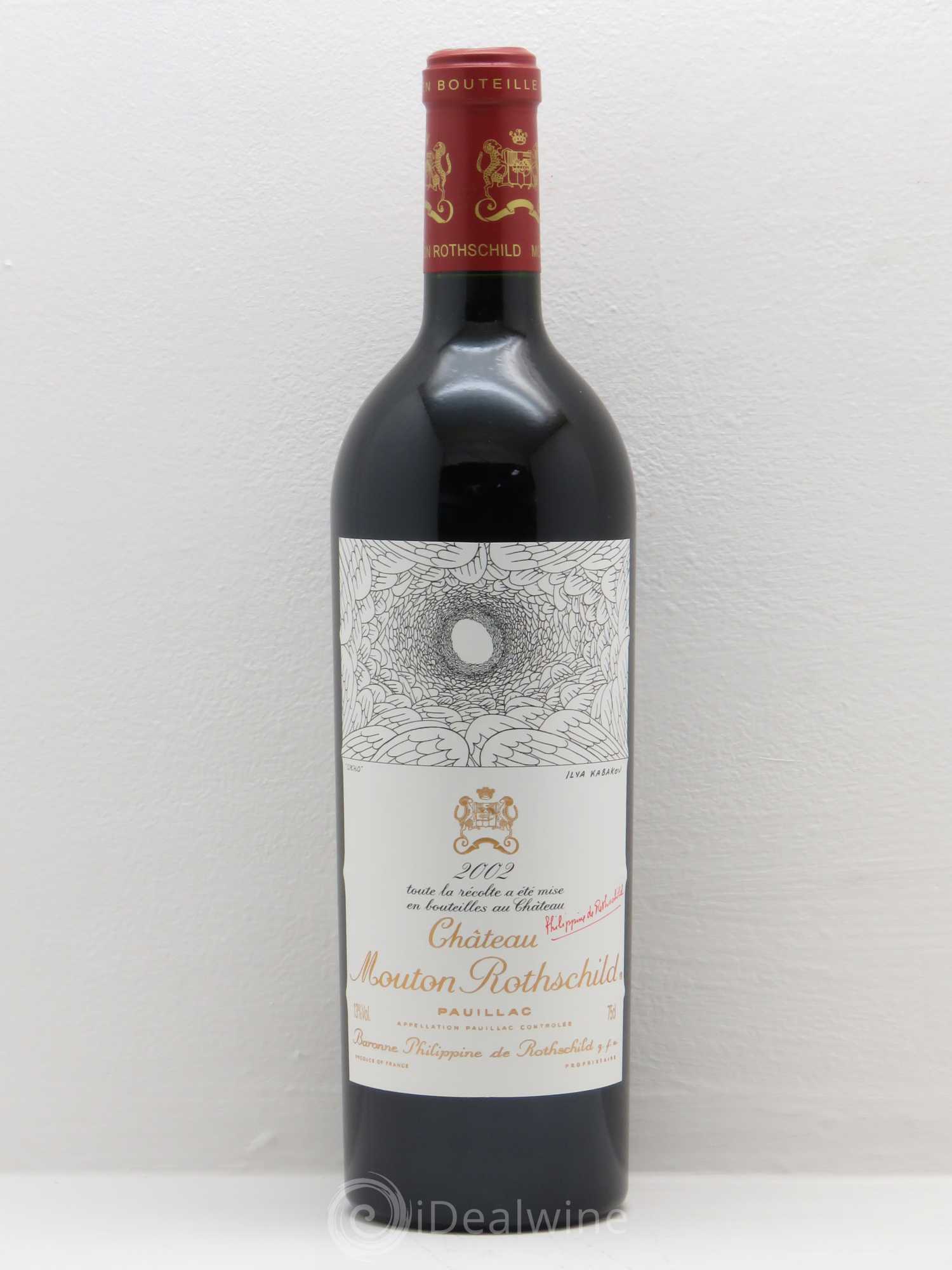 Château Mouton Rothschild 1er Grand Cru Classé 2002 - Lot de 1 bouteille - 0