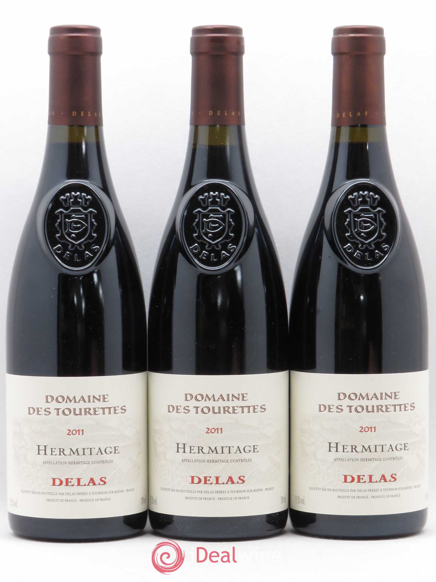 Hermitage Marquise de la Tourette Delas Frères 2011 - Lot de 3 bouteilles - 0