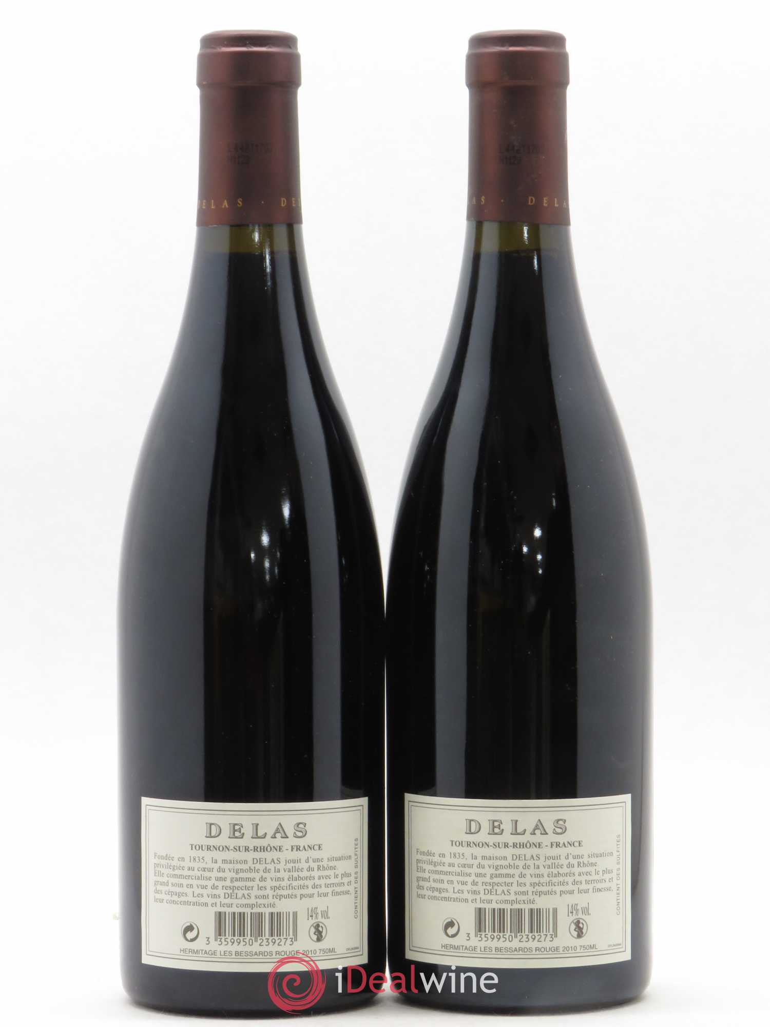 Hermitage Les Bessards Delas Frères 2010 - Lot de 2 bouteilles - 1