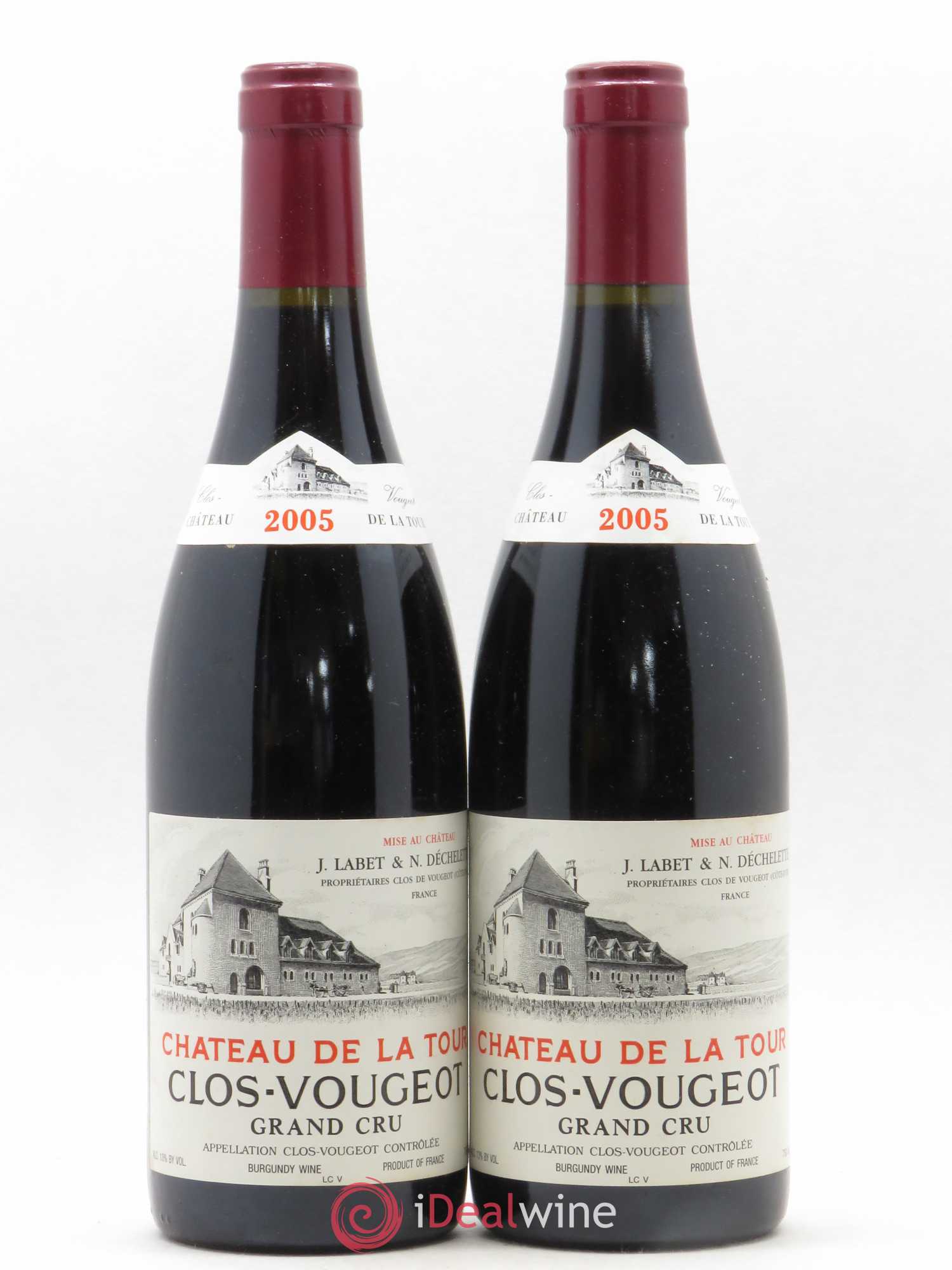 Clos de Vougeot Grand Cru Château de La Tour 2005 - Lot de 2 bouteilles - 0
