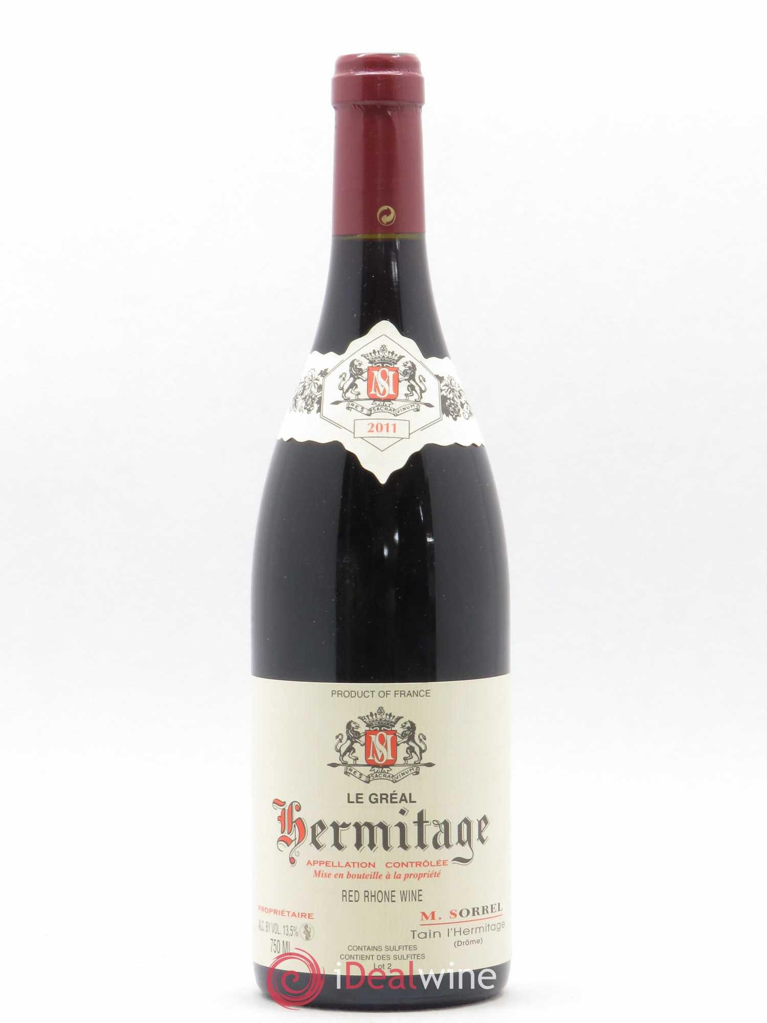 Hermitage Le Gréal Marc Sorrel 2011 - Lot de 1 bouteille - 0