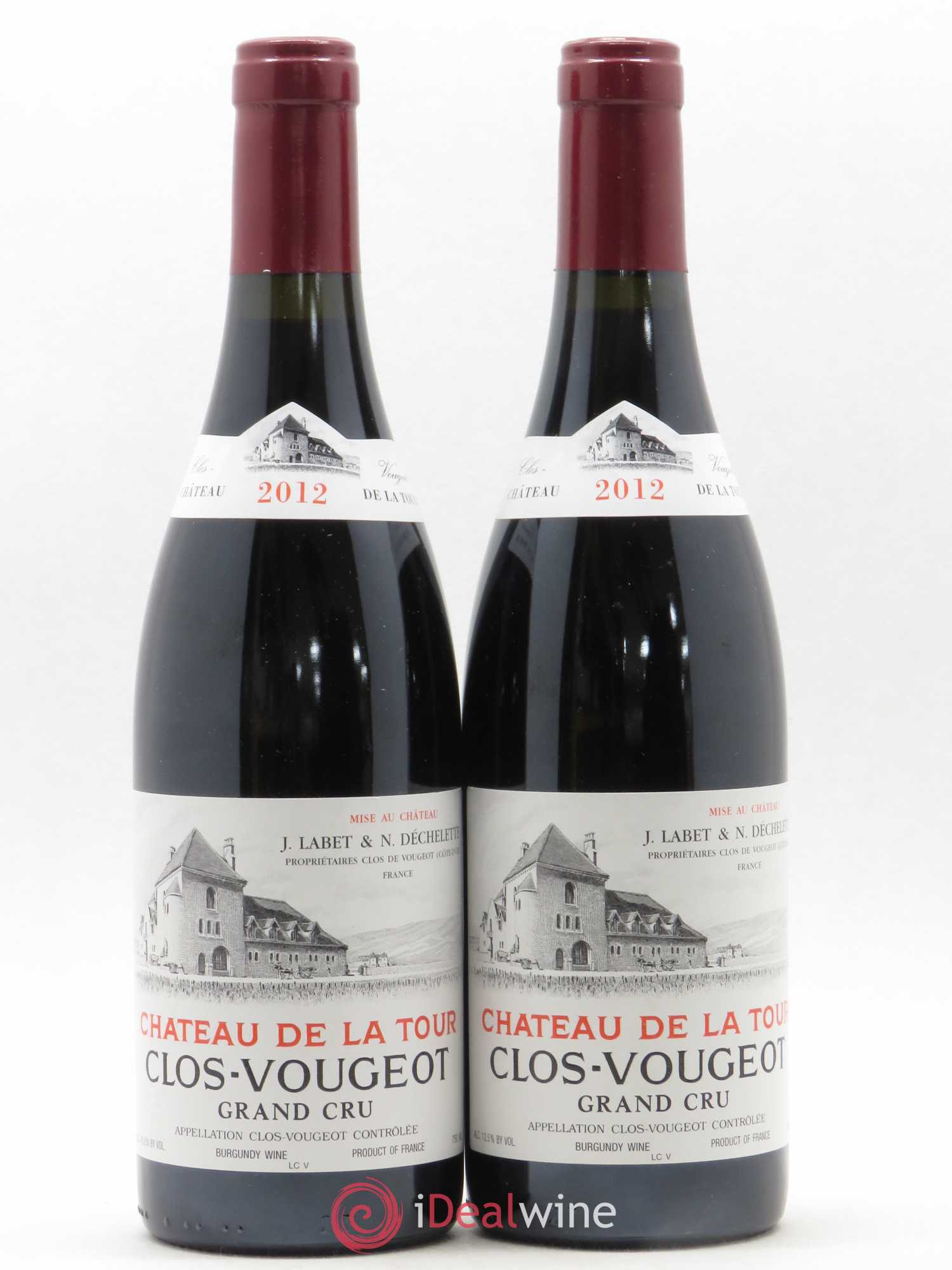 Clos de Vougeot Grand Cru Château de La Tour 2012 - Lot de 2 bouteilles - 0