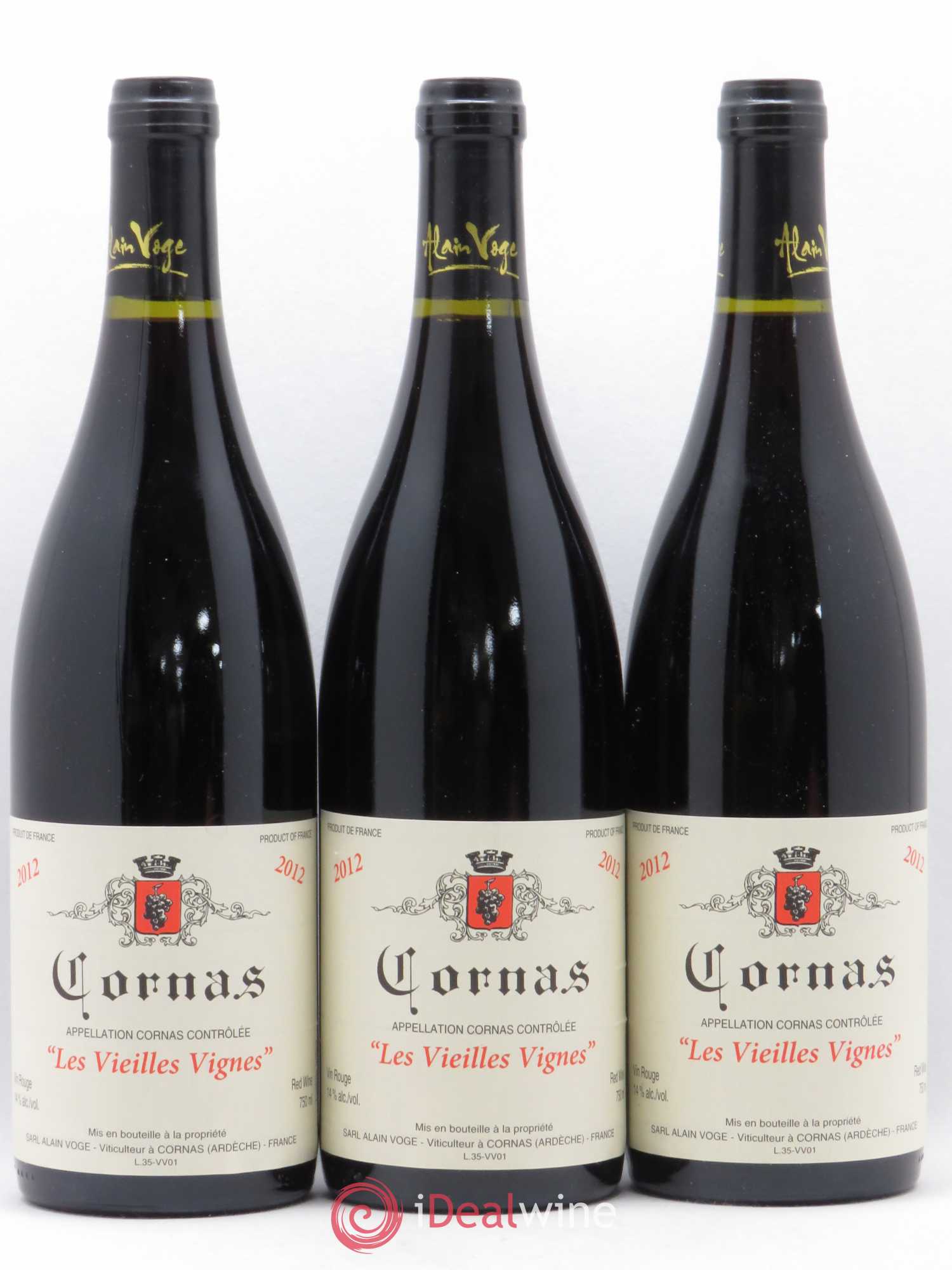 Cornas Les Vieilles Vignes Alain Voge (Domaine) 2012 - Lot de 3 bouteilles - 0