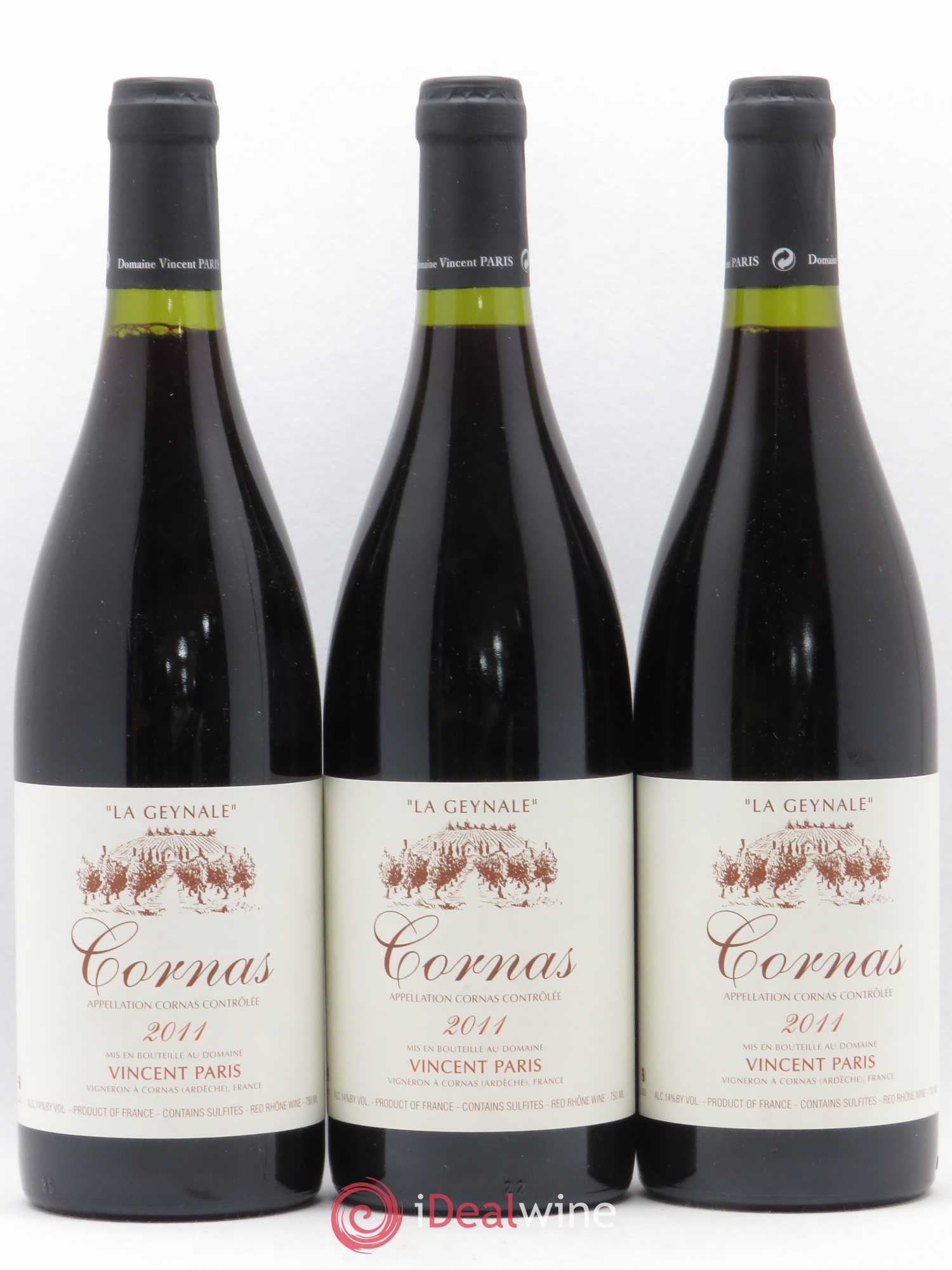 Cornas La Geynale Vincent Paris 2011 - Lot de 3 bouteilles - 0