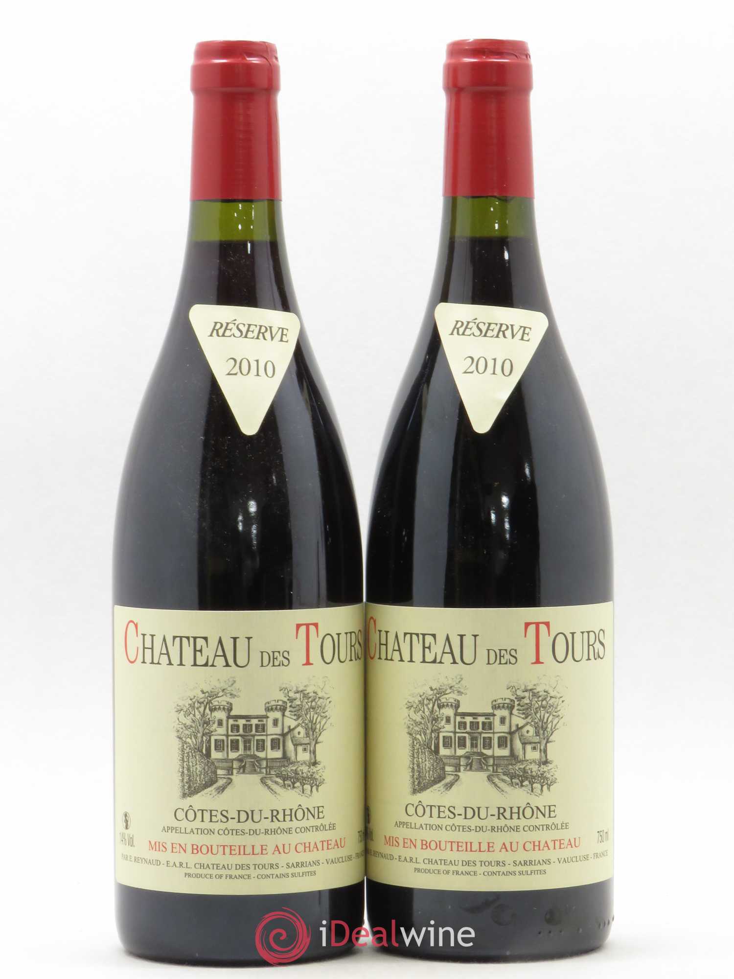 Côtes-du-Rhône Château des Tours Emmanuel Reynaud 2010 - Lot de 2 bouteilles - 0