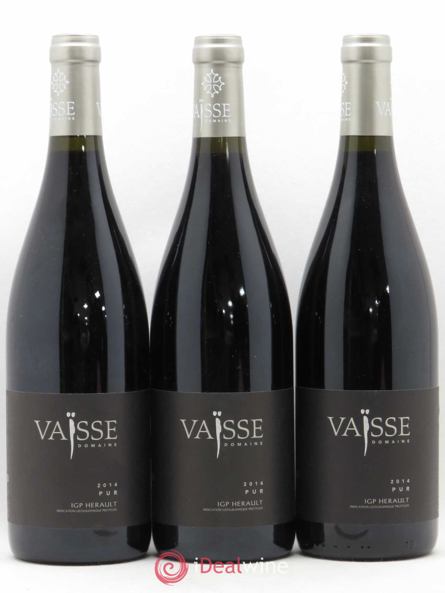 Pays d'Hérault Pur Vaisse (Domaine) 2014 - Lot de 3 bouteilles - 0