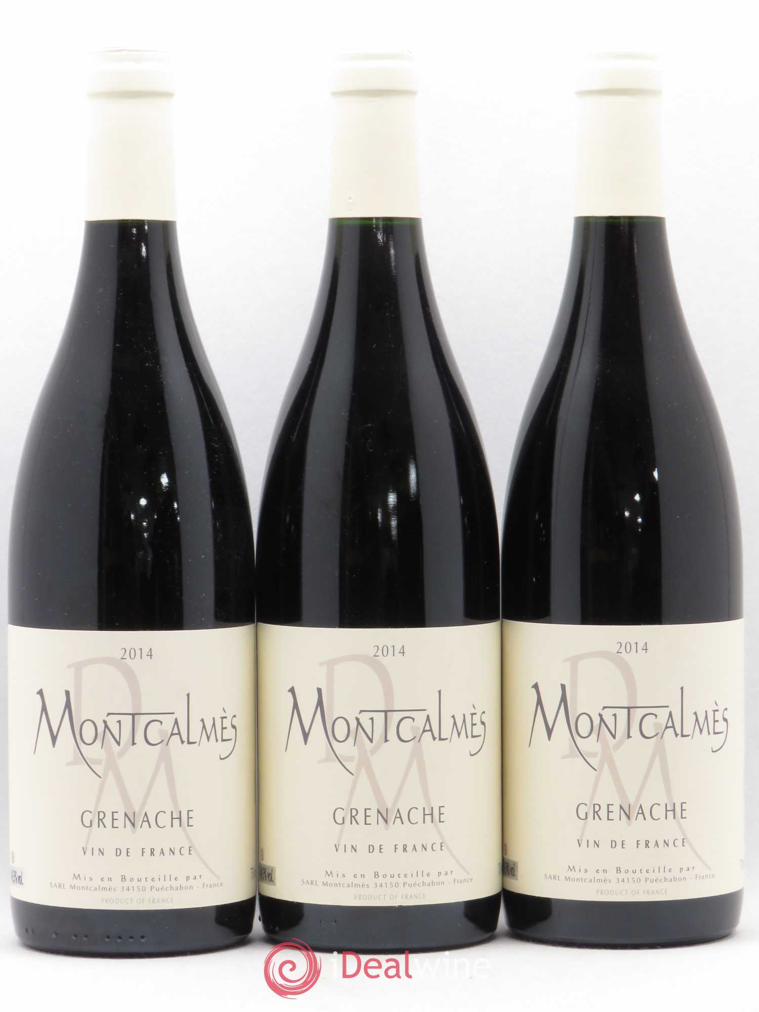 Vin de France Domaine de Montcalmès Grenache Frédéric Pourtalié 2014 - Lot de 3 bouteilles - 0
