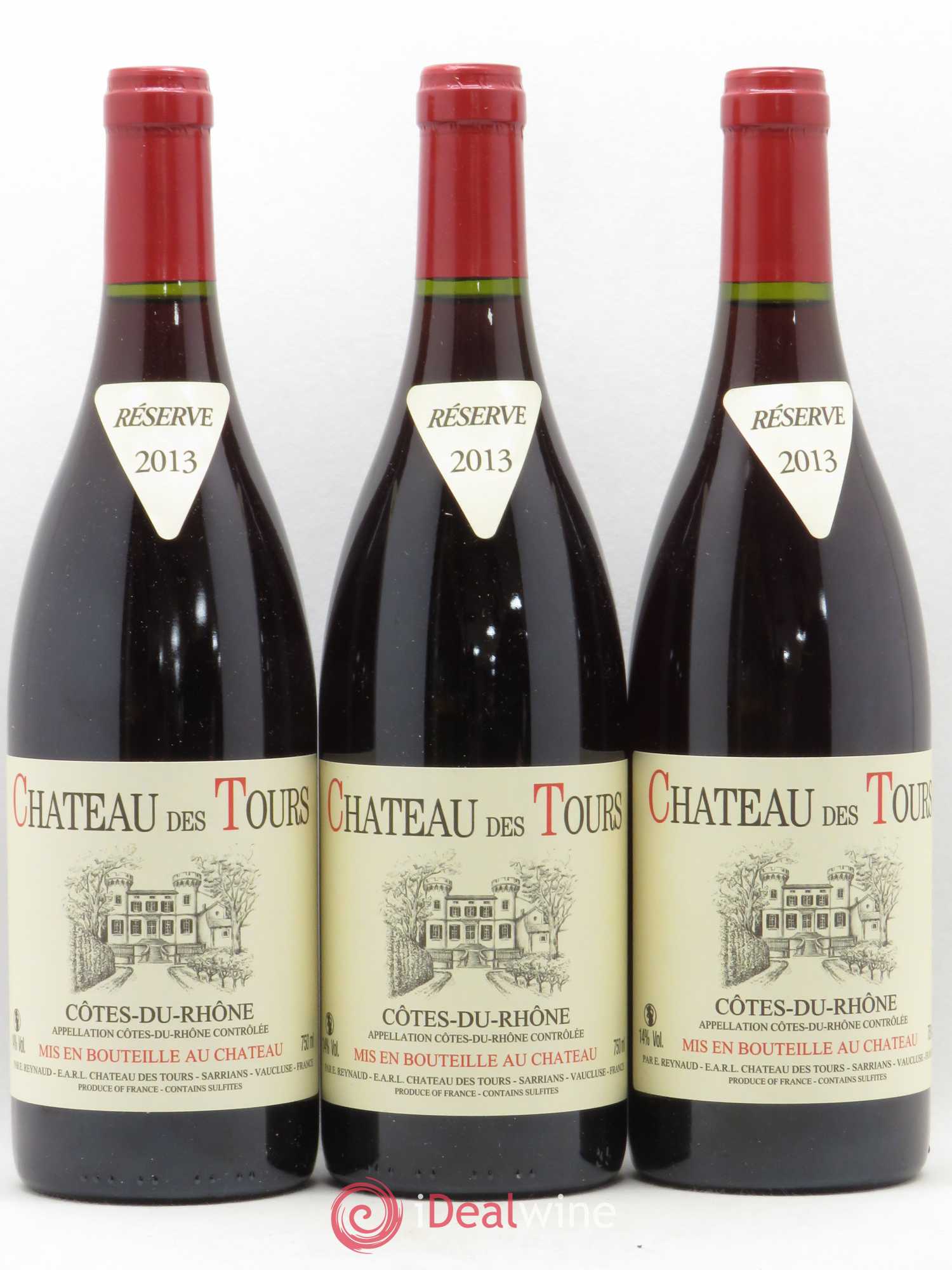 Côtes-du-Rhône Château des Tours Emmanuel Reynaud 2013 - Lot de 3 bouteilles - 0