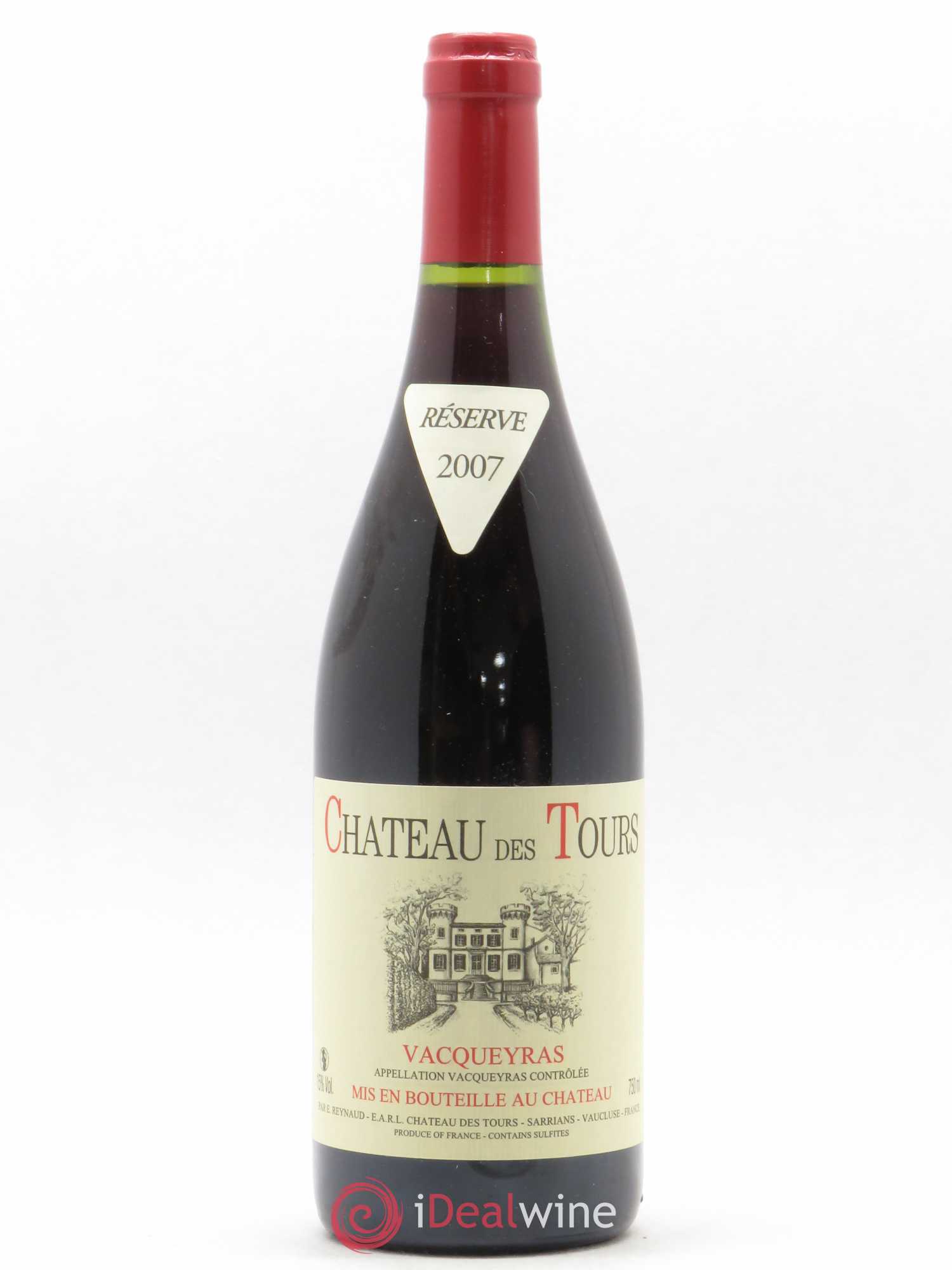 Vacqueyras Château des Tours Emmanuel Reynaud 2007 - Lot de 1 bouteille - 0