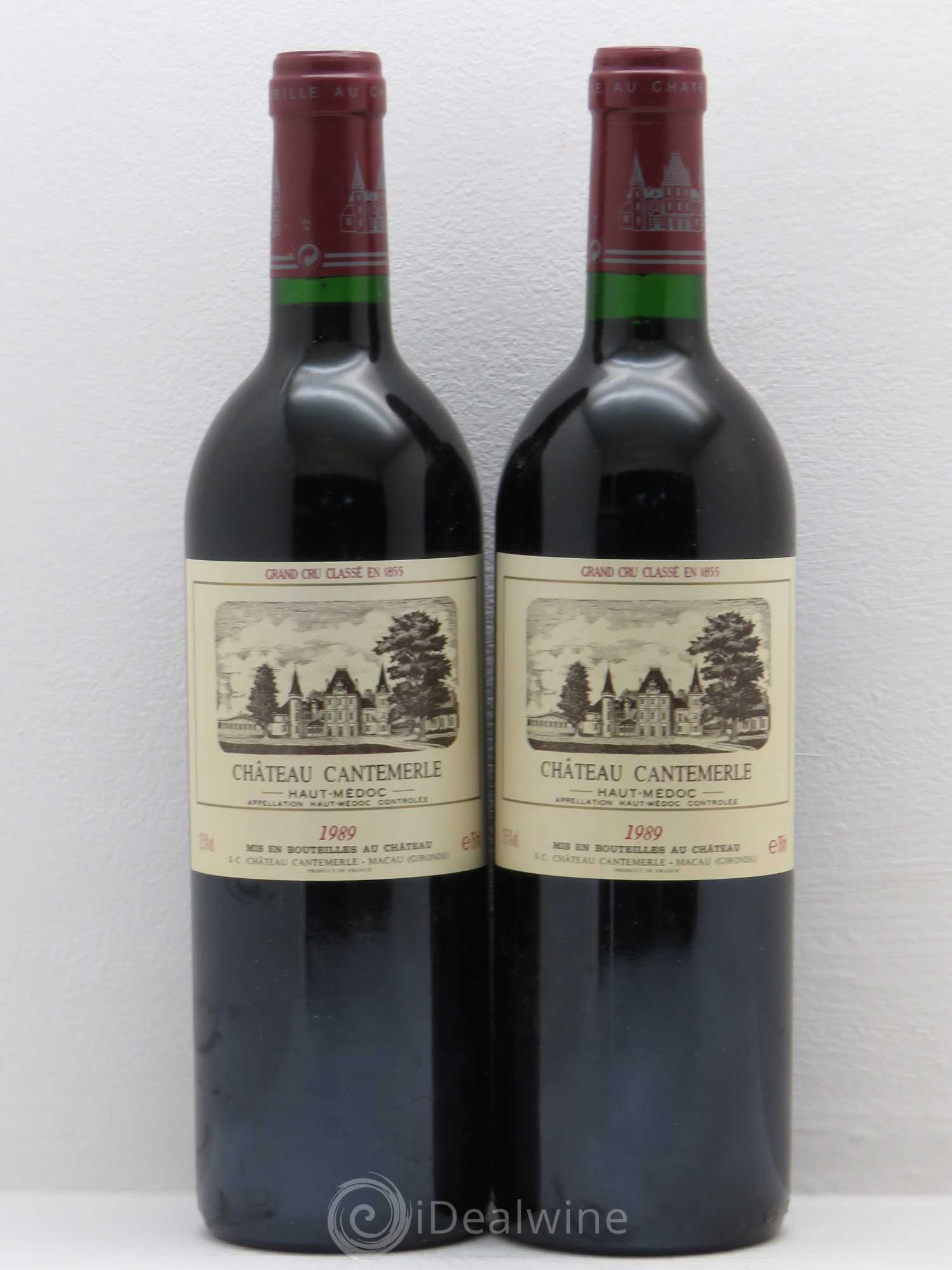 Château Cantemerle 5ème Grand Cru Classé 1989 - Lot de 2 bouteilles - 0