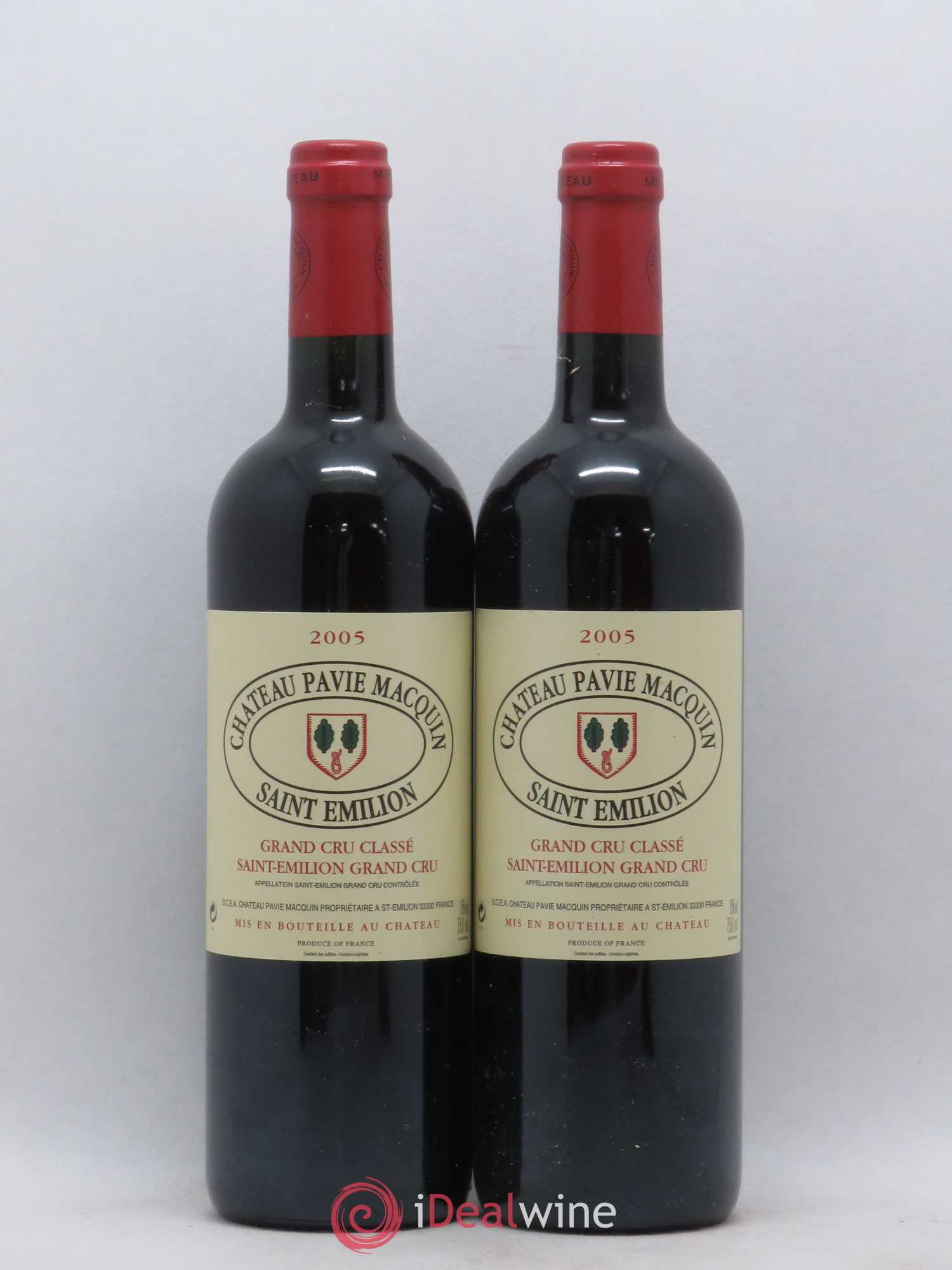 Château Pavie Macquin 1er Grand Cru Classé B 2005 - Lot de 2 bouteilles - 0