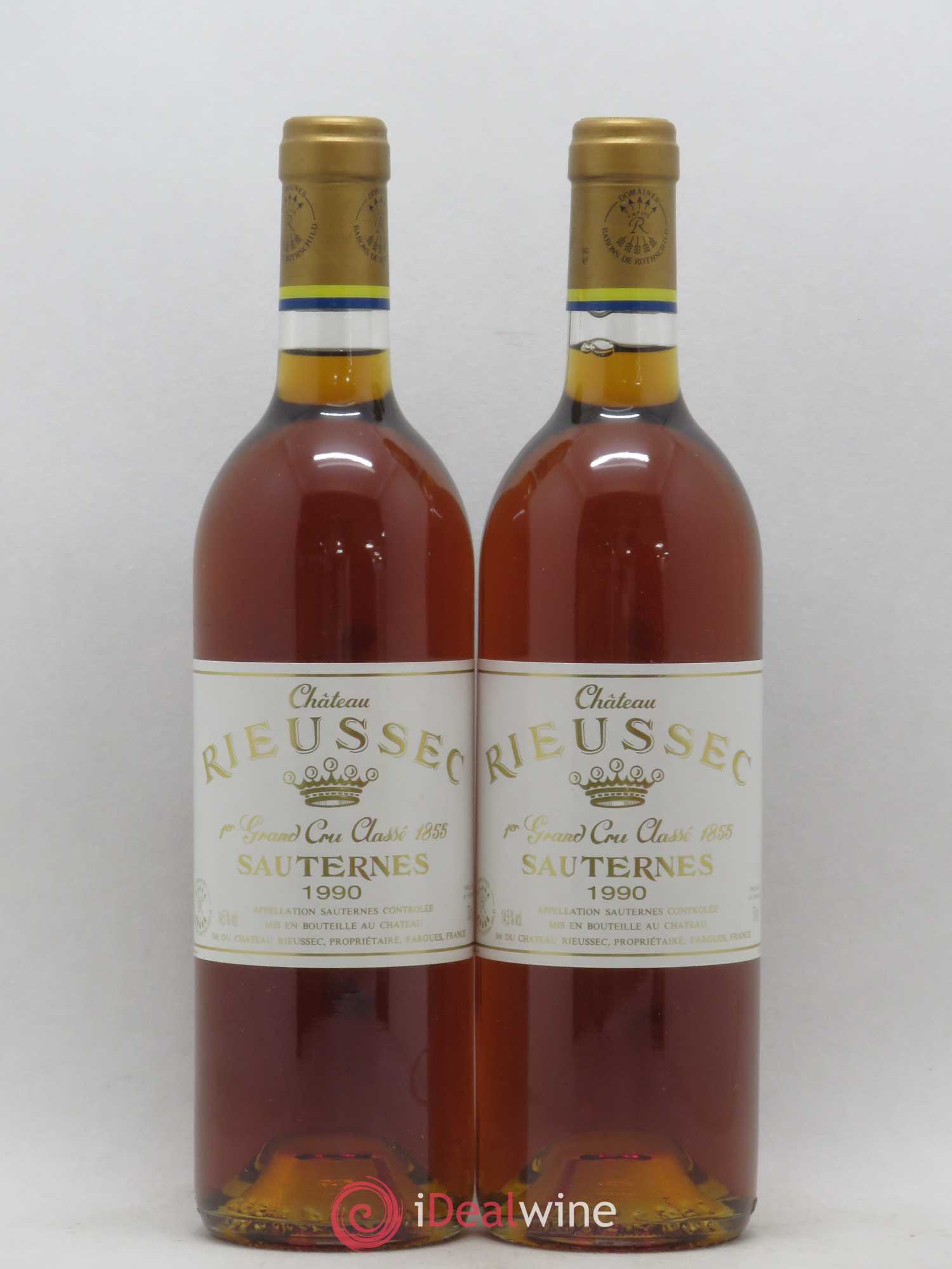 Château Rieussec 1er Grand Cru Classé 1990 - Lotto di 2 bottiglie - 0