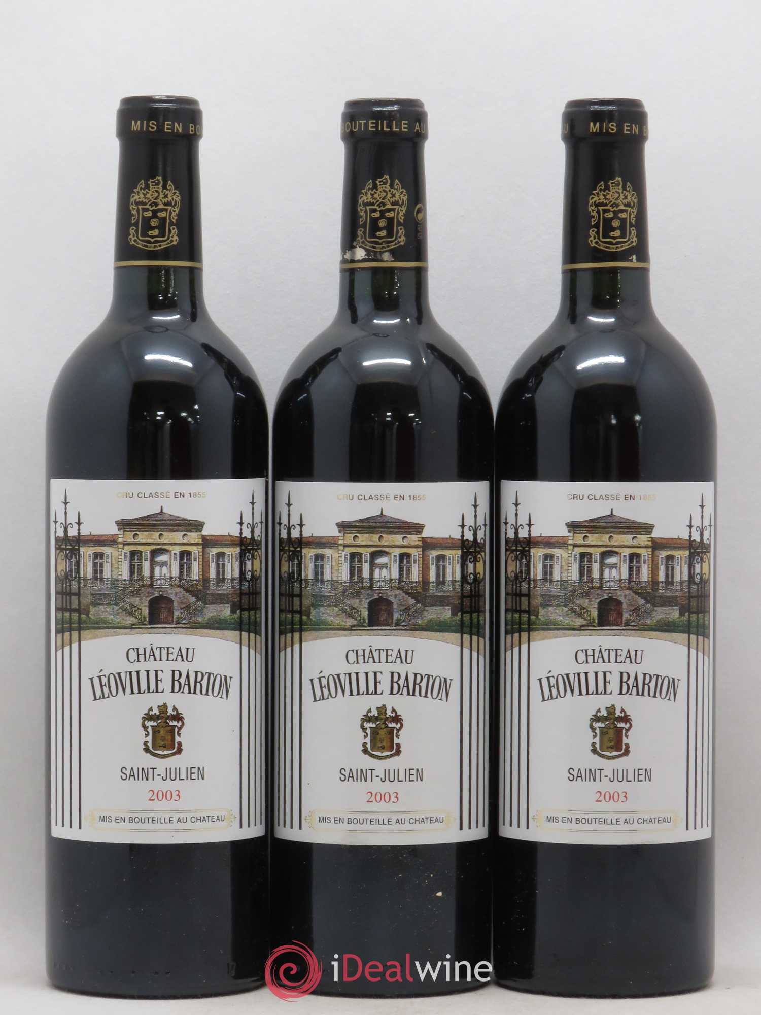 Château Léoville Barton 2ème Grand Cru Classé 2003 - Lot de 3 bouteilles - 0