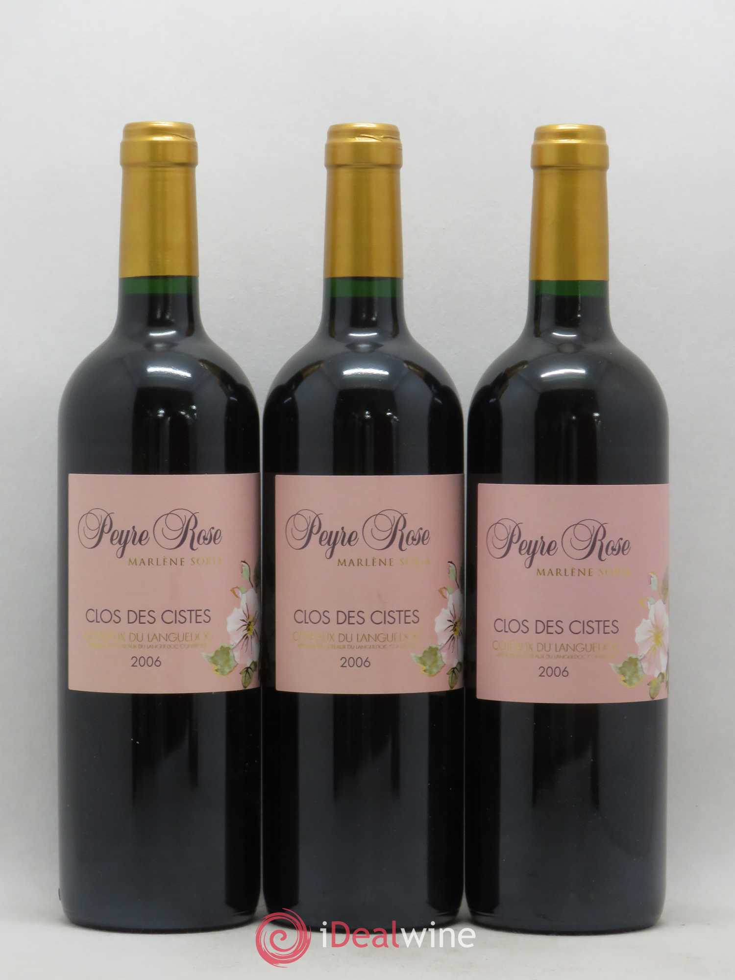 Vin de France (anciennement Coteaux du Languedoc) Domaine Peyre Rose Les Cistes Marlène Soria 2006 - Lot de 3 bouteilles - 0