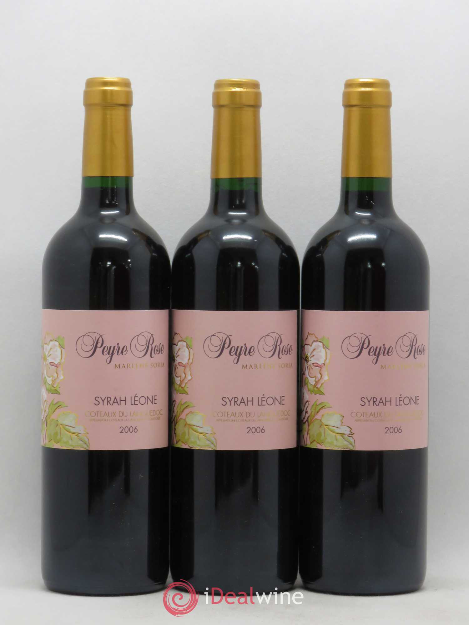 Coteaux du Languedoc Domaine Peyre Rose Belle Léone (anciennement Syrah Léone) Marlène Soria 2006 - Lot de 3 bouteilles - 0