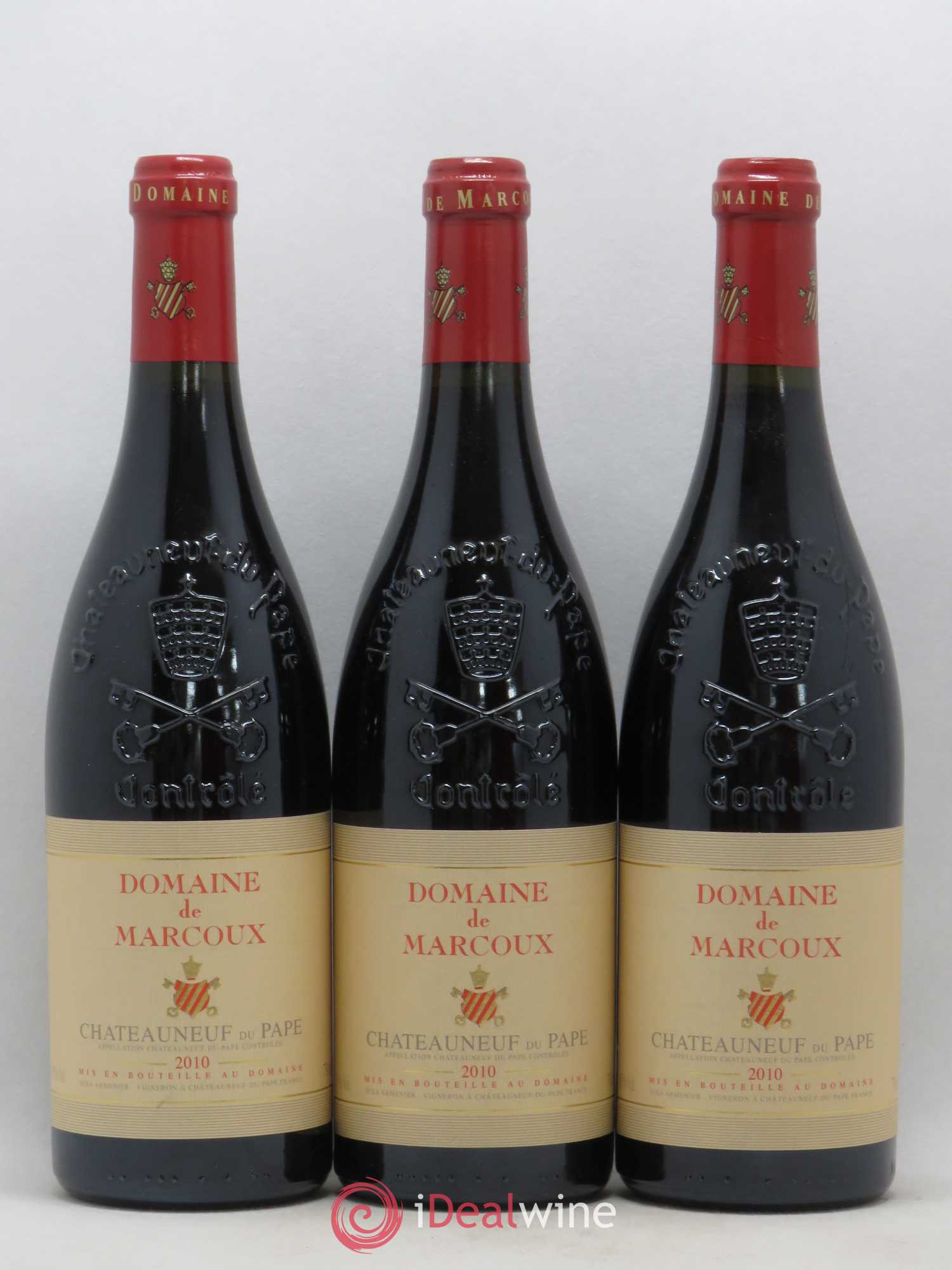 Châteauneuf-du-Pape Marcoux (Domaine de) 2010 - Lot de 3 bouteilles - 0