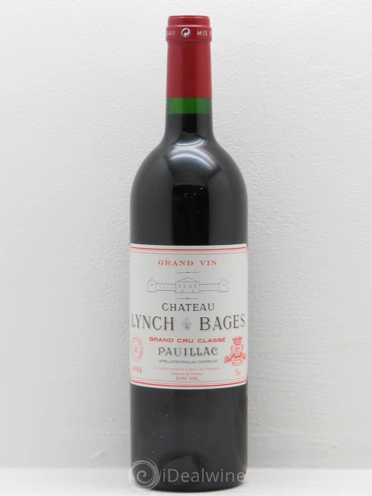 Château Lynch Bages 5ème Grand Cru Classé 1998 - Lot de 1 bouteille - 0