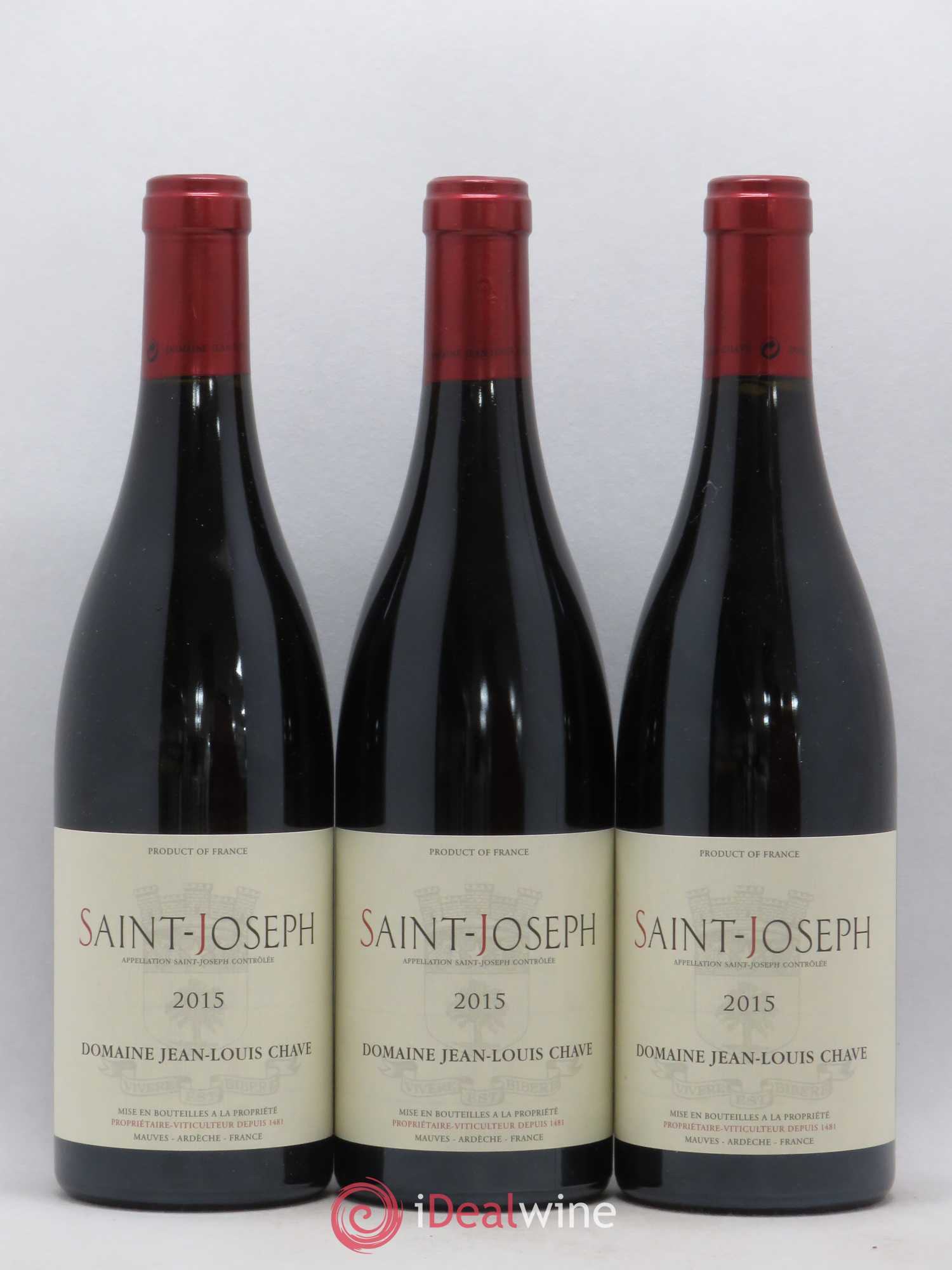 Saint-Joseph Jean-Louis Chave 2015 - Lot de 3 bouteilles - 0