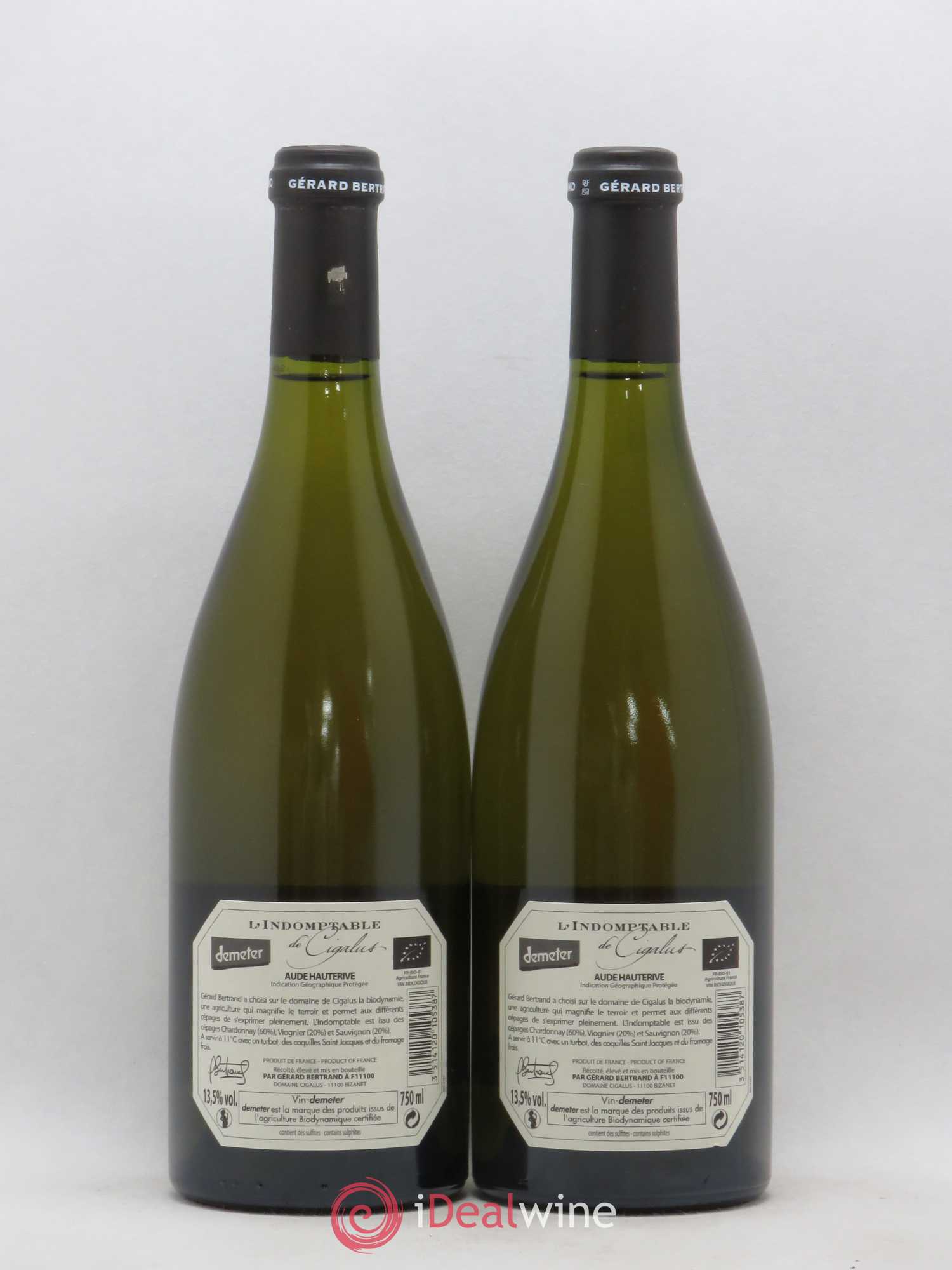 Divers IGP Aude Hauterive L'indomptable Domaine Cigalus 2015 - Posten von 2 Flaschen - 1
