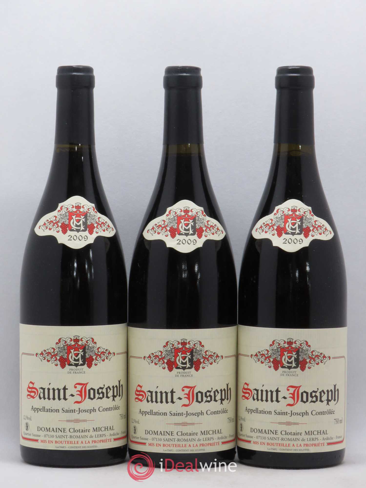 Saint-Joseph Domaine Clotaire Michal 2009 - Posten von 3 Flaschen - 0