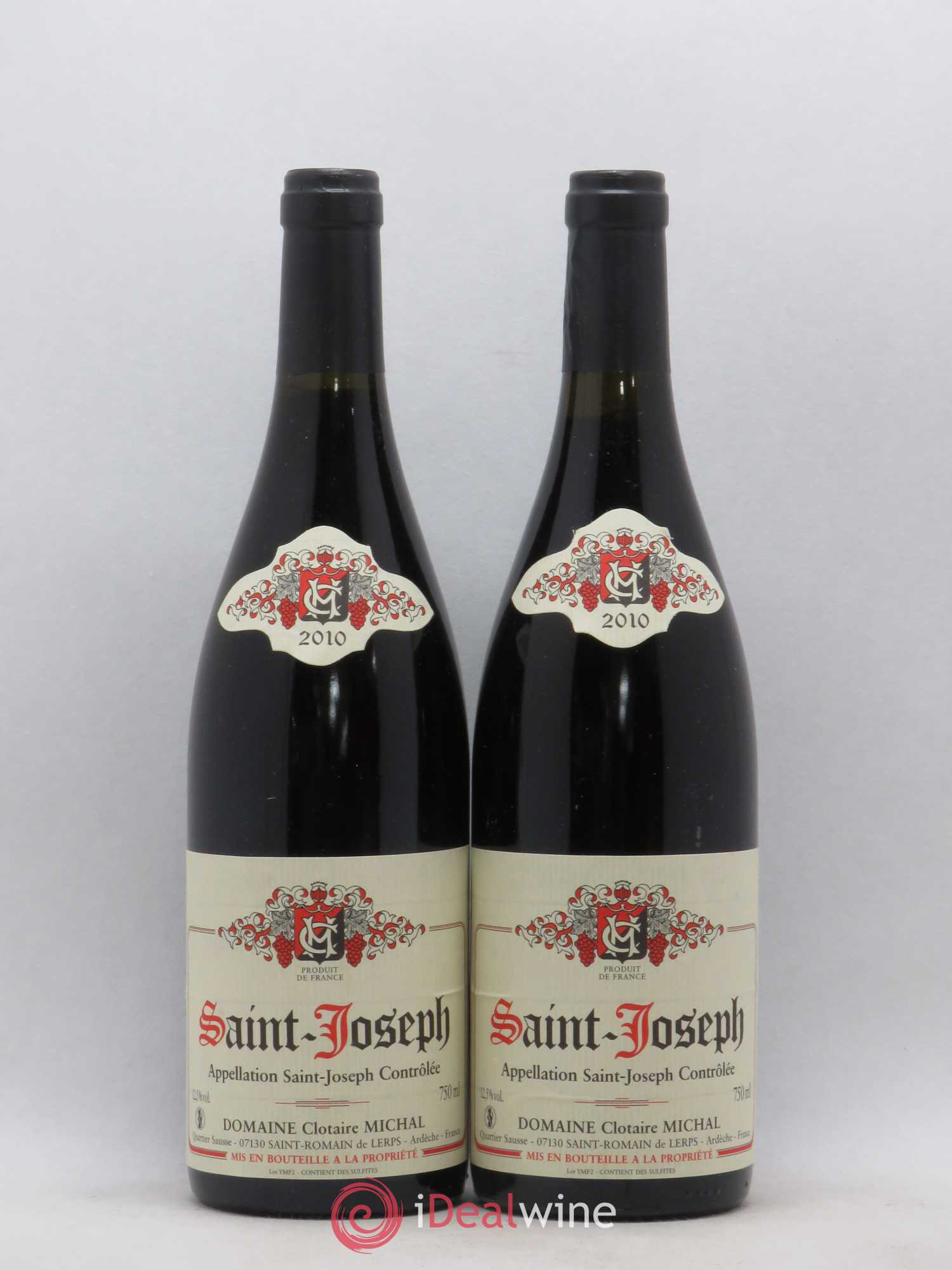 Saint-Joseph Domaine Clotaire Michal 2010 - Lot of 2 bottles - 0